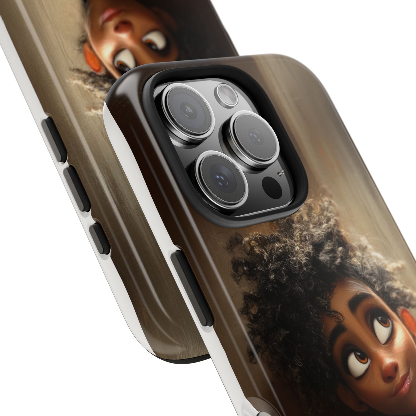 Stylish Tough Phone Case - Artistic Character Design for Teens