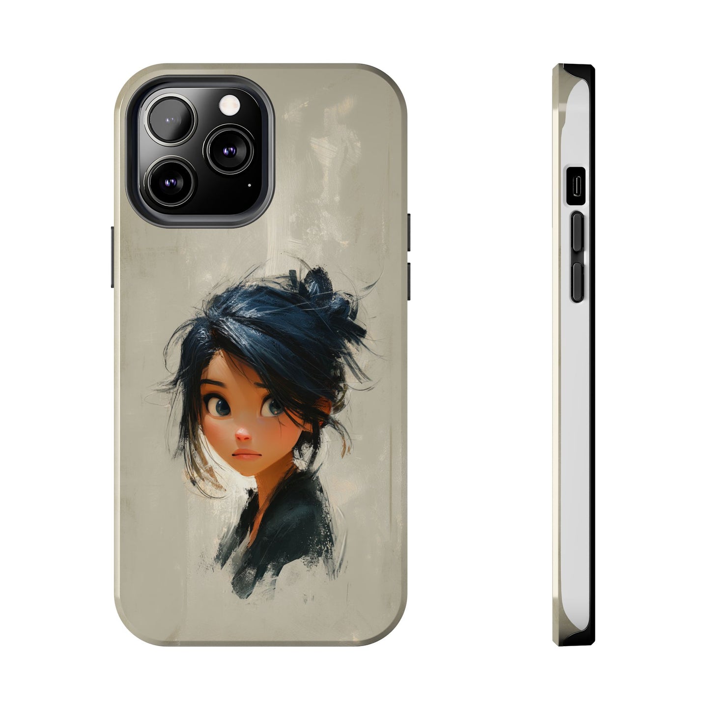 Artistic Tough Phone Case – Unique Portrait Design for Creatives