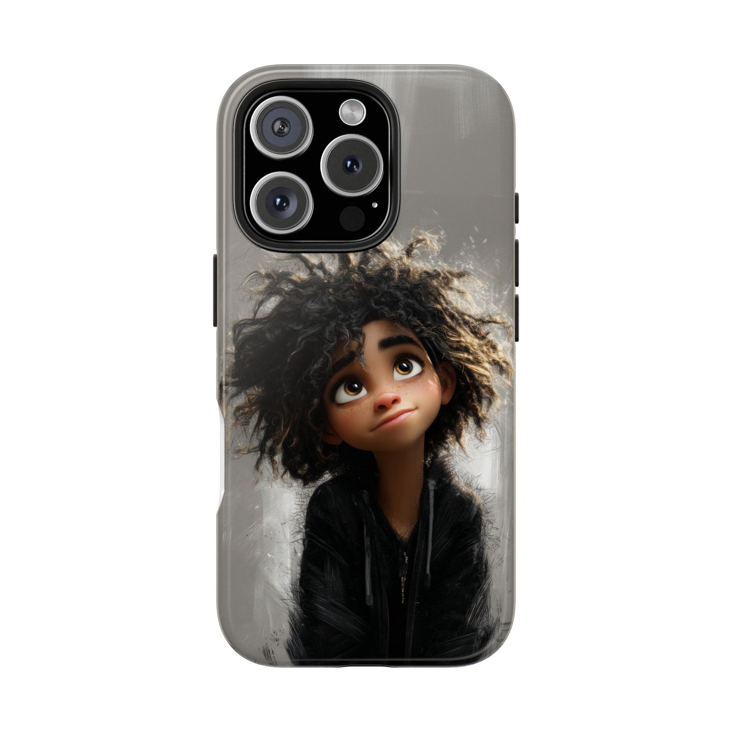 Artistic Tough Phone Case - Unique Character Design for Creative Souls