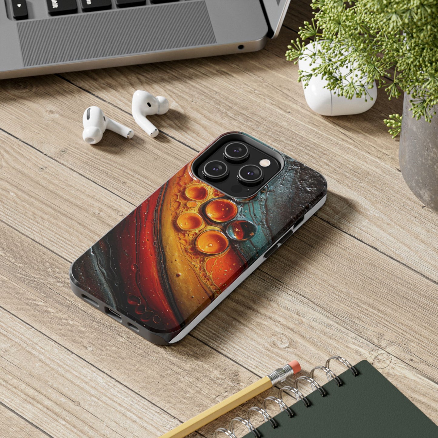 Artistic Tough Phone Case - Unique Abstract Design for Durable Protection