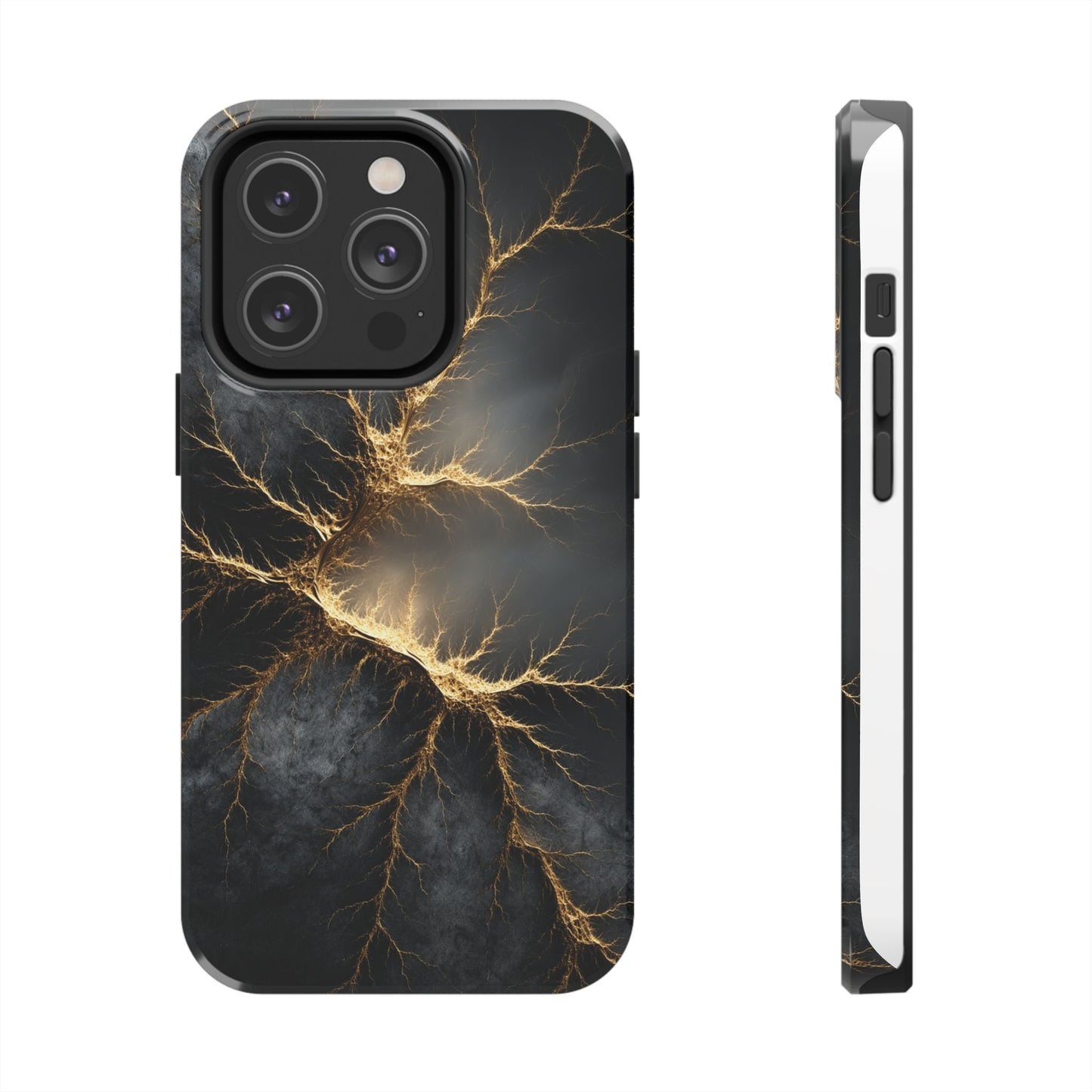 Electric Lightning Tough Phone Case - Durable Protection with Striking Design