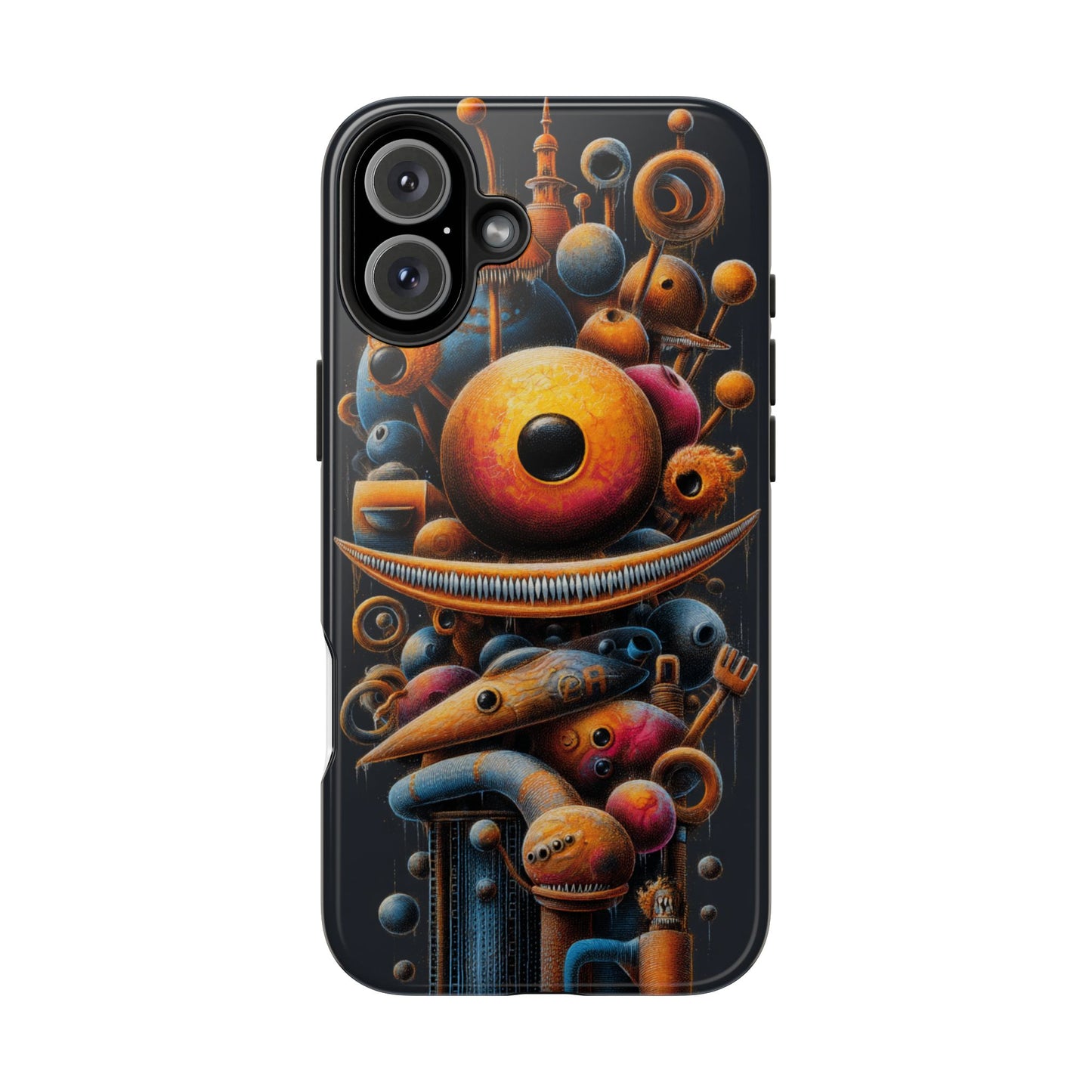 Unique Tough Phone Case with Abstract Art Design