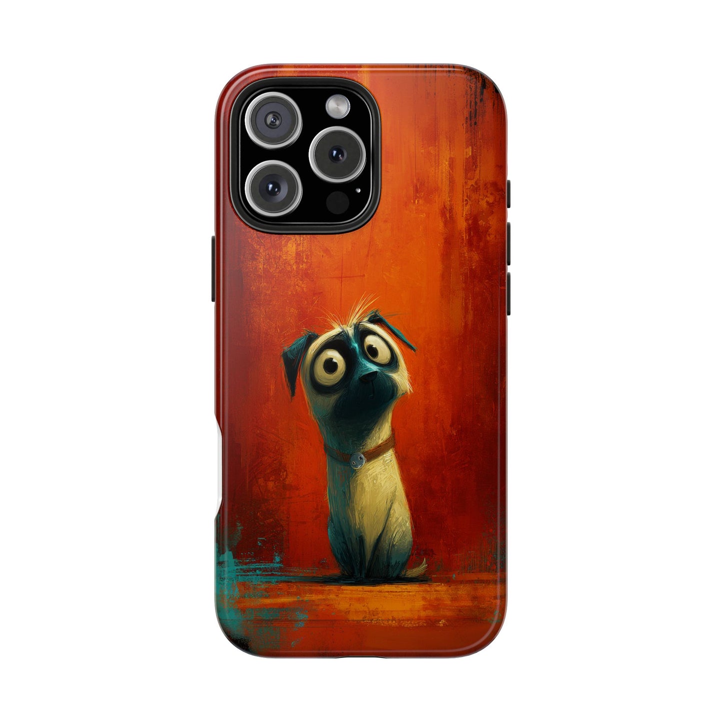 Whimsical Dog Art Tough Phone Case - Durable Protection for Pet Lovers