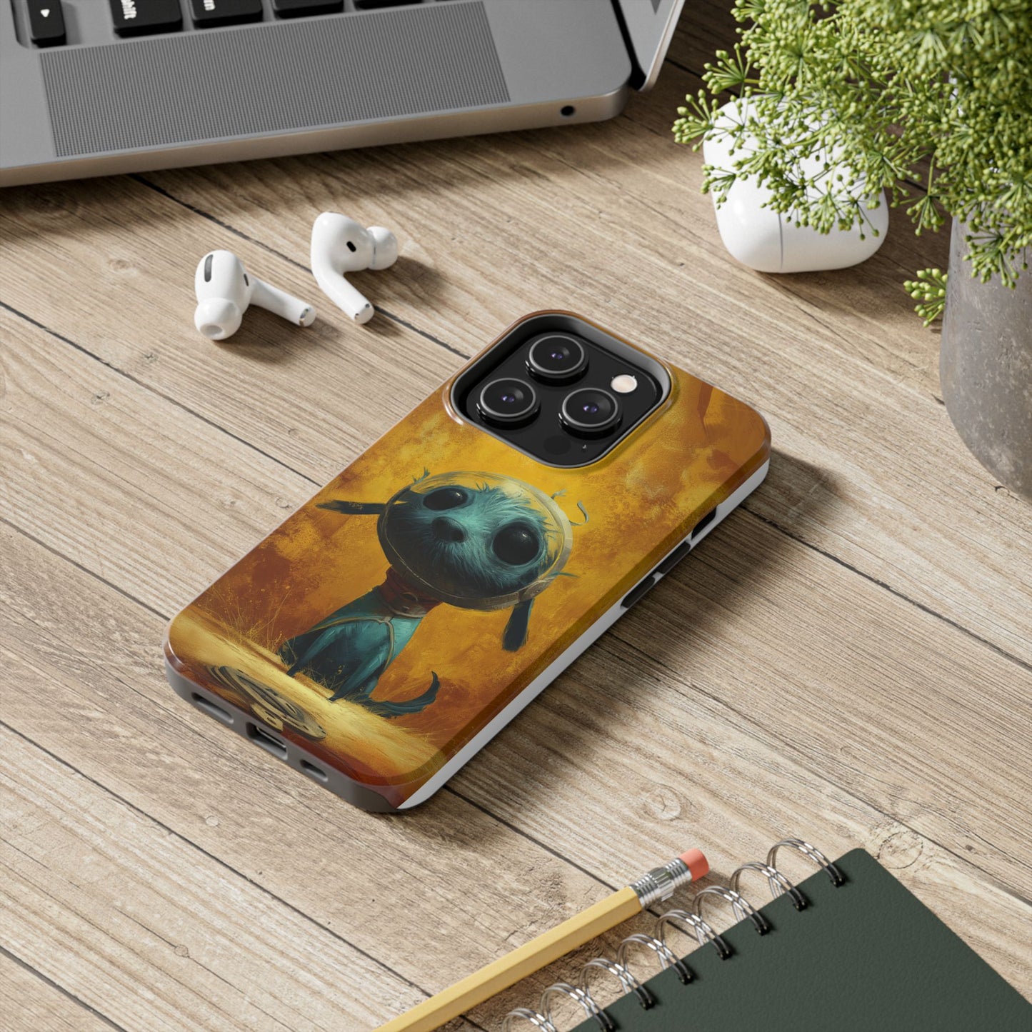 Cute Dog Art Tough Phone Case - Stylish & Protective