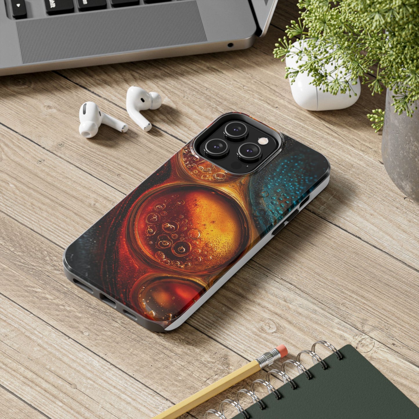 Vibrant Abstract Tough Phone Case – Bubble Design for Ultimate Protection
