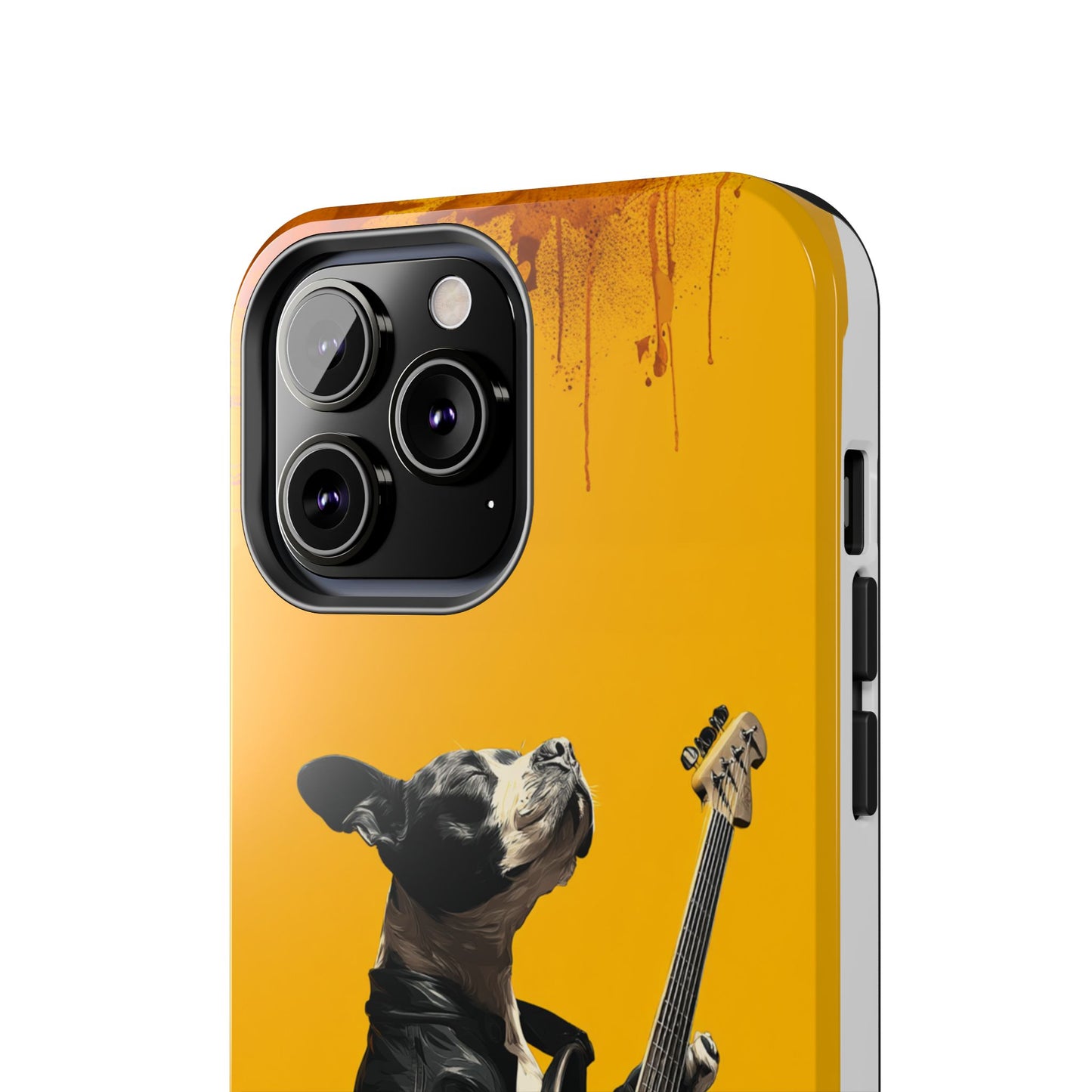 Rock Star Dog with Guitar Tough Phone Case – Wearable Art for Pet & Music Enthusiasts