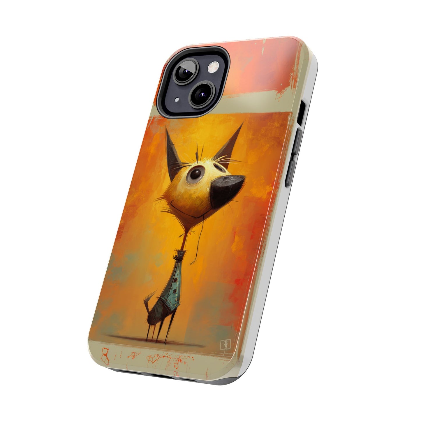 Whimsical Dog Art Tough Phone Case - Fun & Stylish Pet Lover Gift