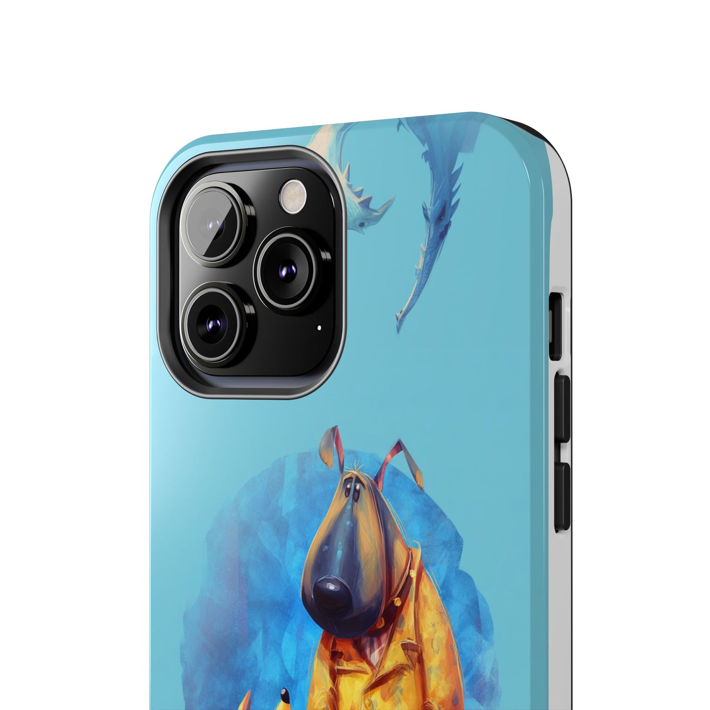 Whimsical Dog-Themed Tough Phone Case for Pet Lovers