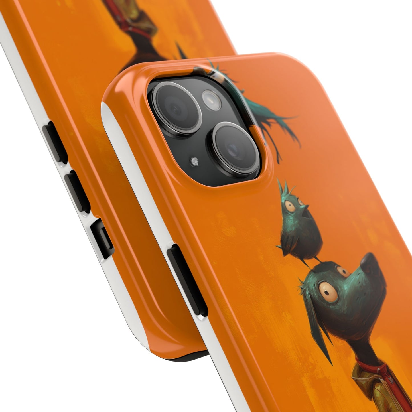 Fun Dog & Bird Tough Phone Cases - Quirky Animal Art for Pet Lovers