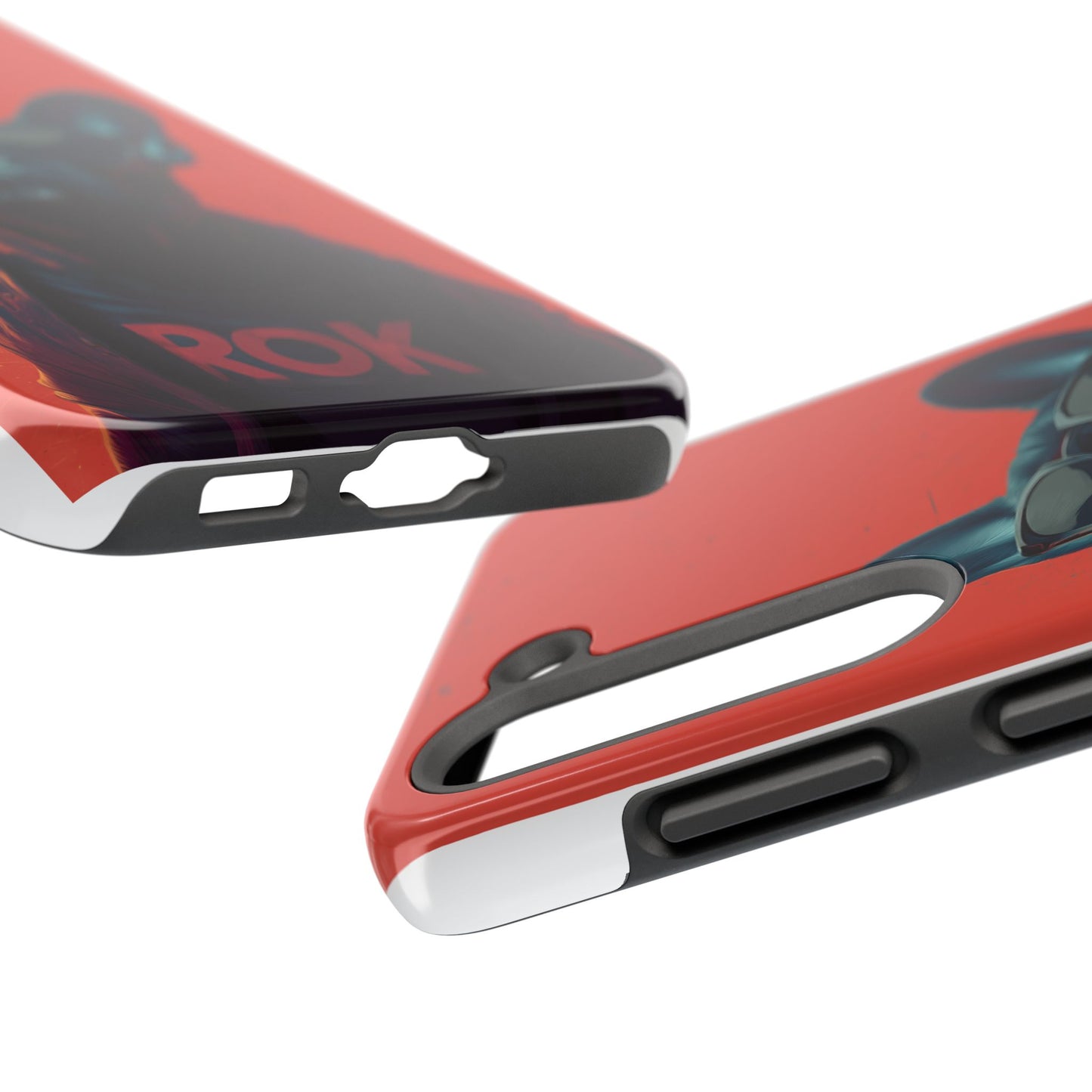 Rockin’ Dogs Tough Phone Case - Playful Guitarist & Cool Bulldog for Pet Lovers