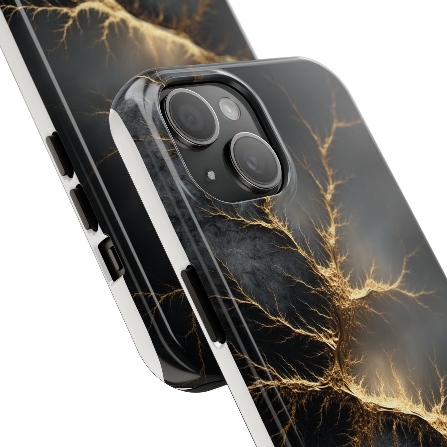Electric Lightning Tough Phone Case - Durable Protection with Striking Design