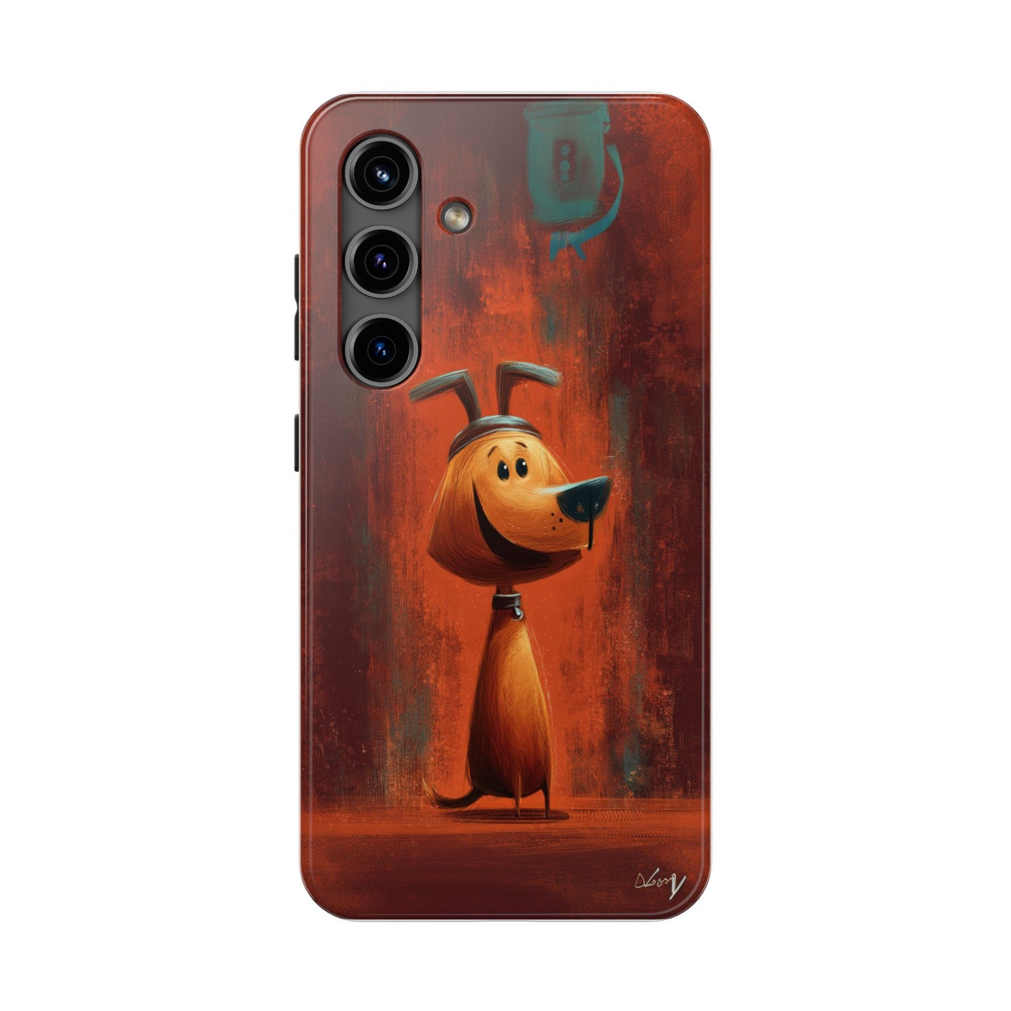 Playful Dog Art Tough Phone Case - Perfect for Pet Lovers