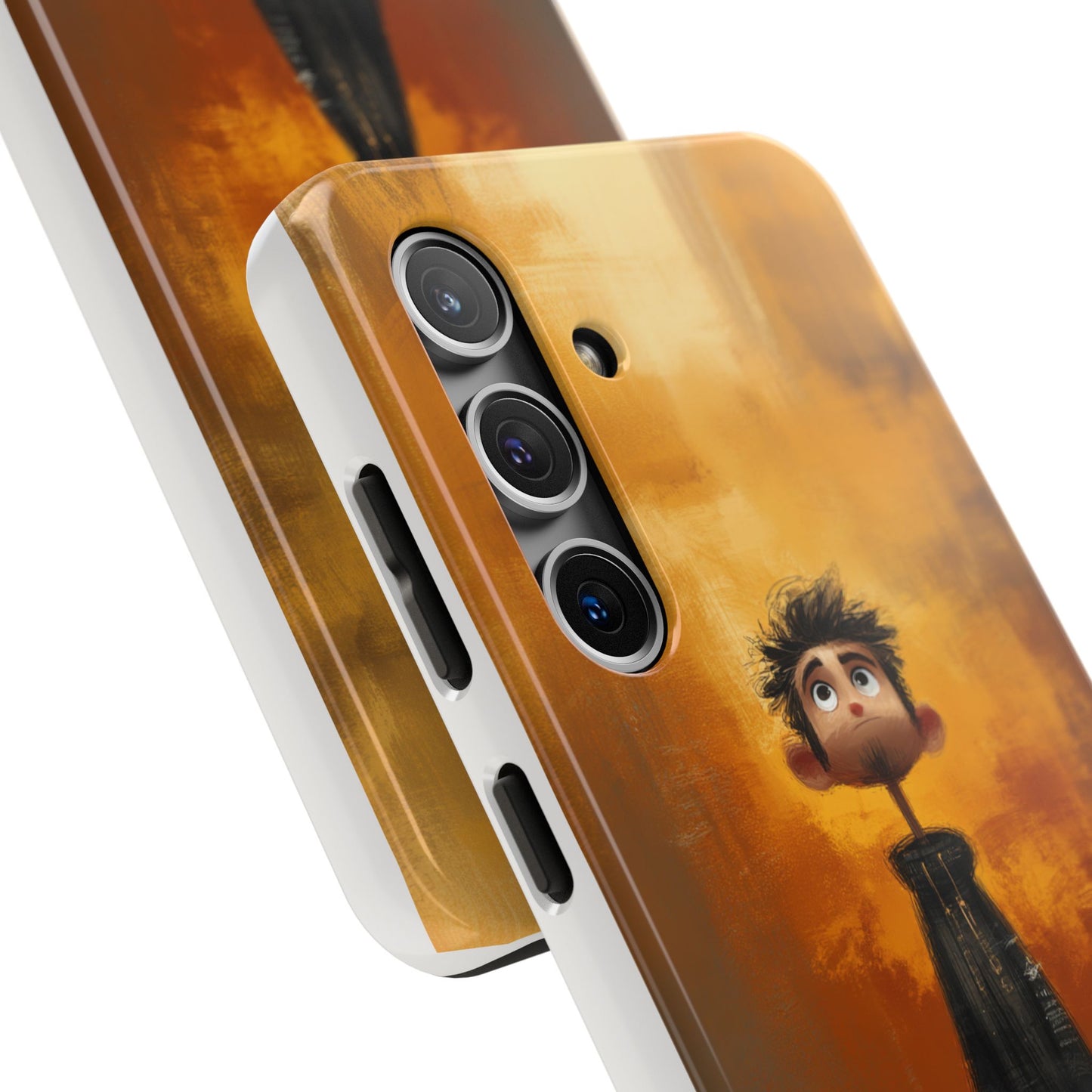 Unique Tough Phone Cases with Artistic Boy Design - Perfect for Kids and Teens