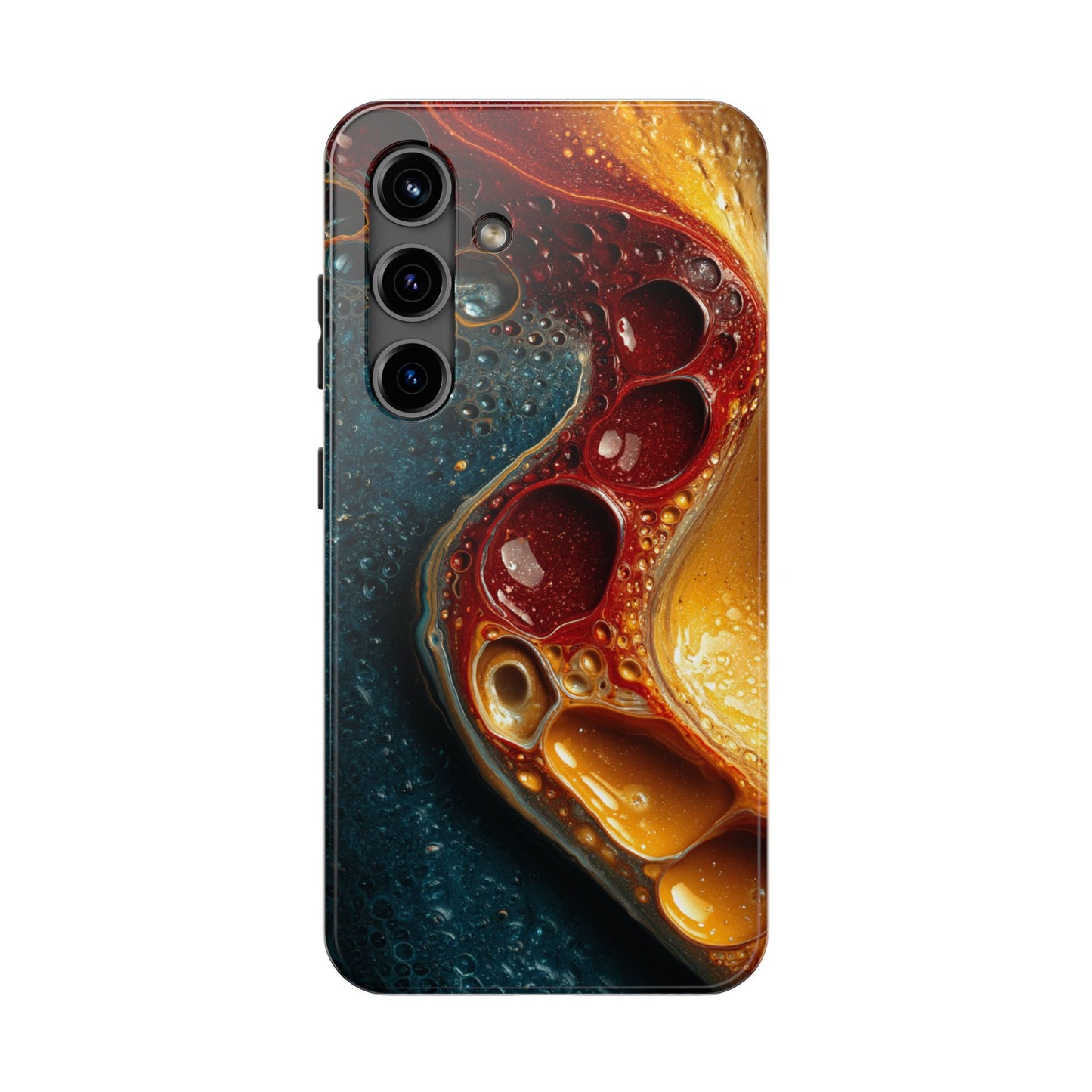 Artistic Tough Phone Case - Vibrant Fluid Design