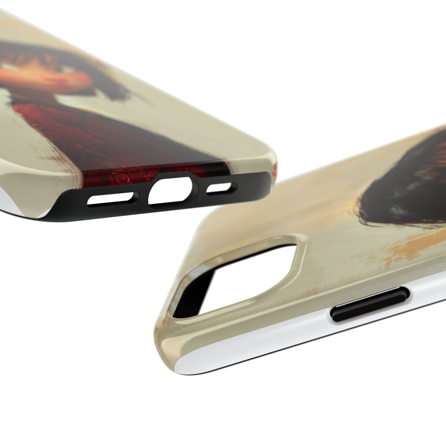 Artistic Tough Phone Case - Cute Character Design for Kids and Teens