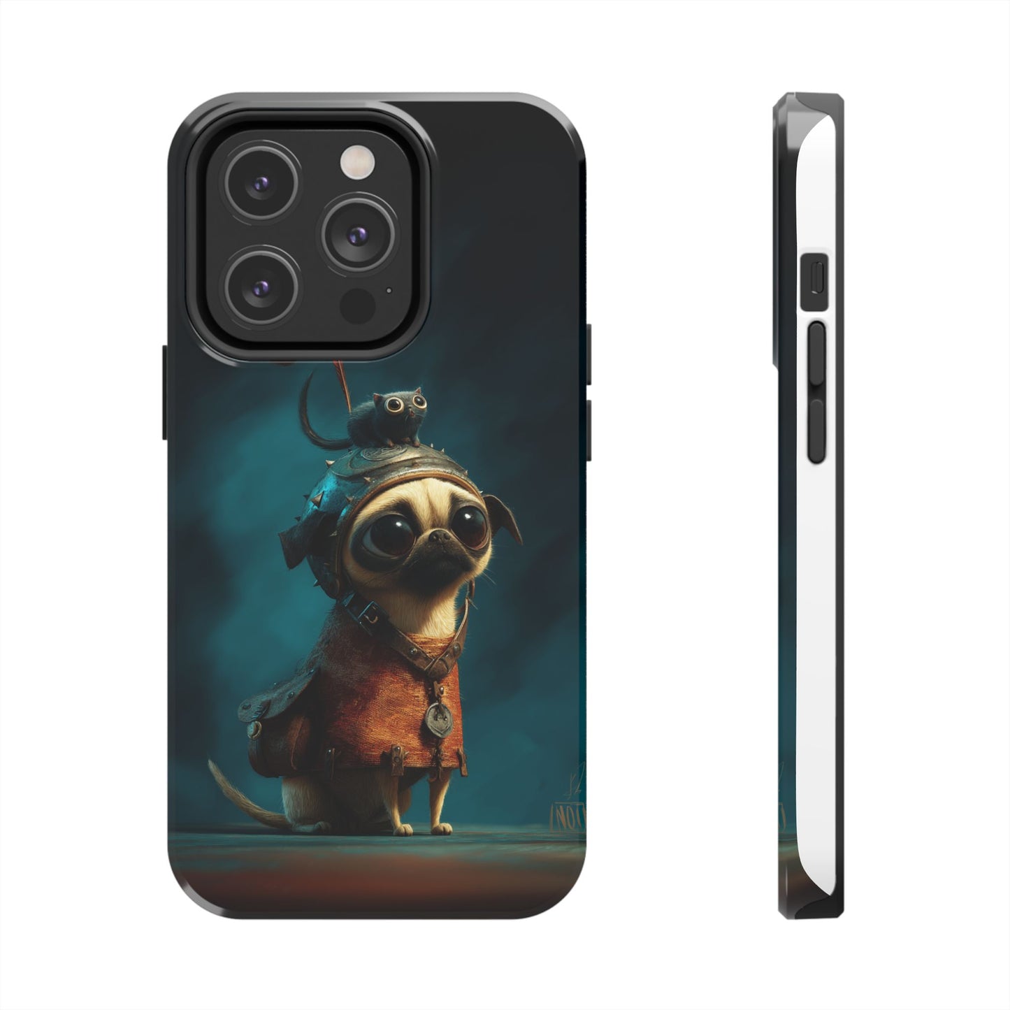 Cute Pug Adventure Tough Phone Case - Durable Protection for Pet Lovers