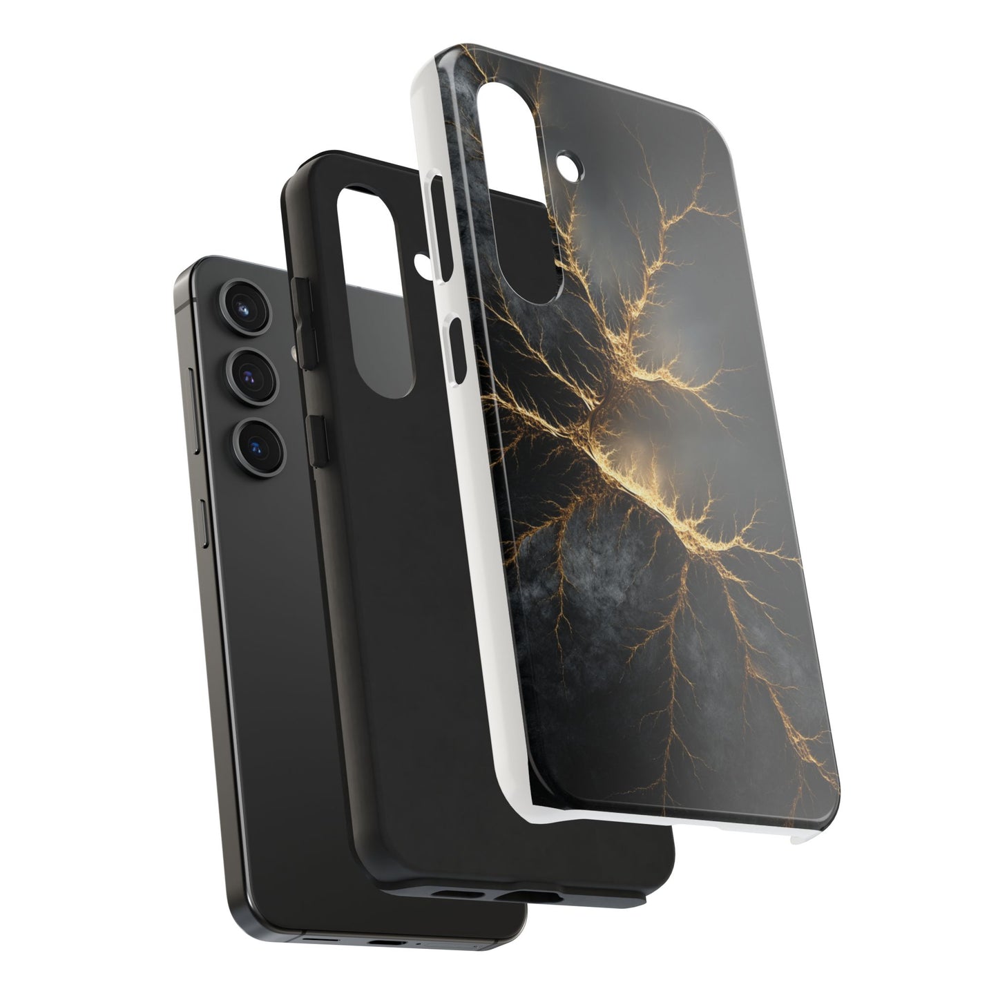Electric Lightning Tough Phone Case - Durable Protection with Striking Design