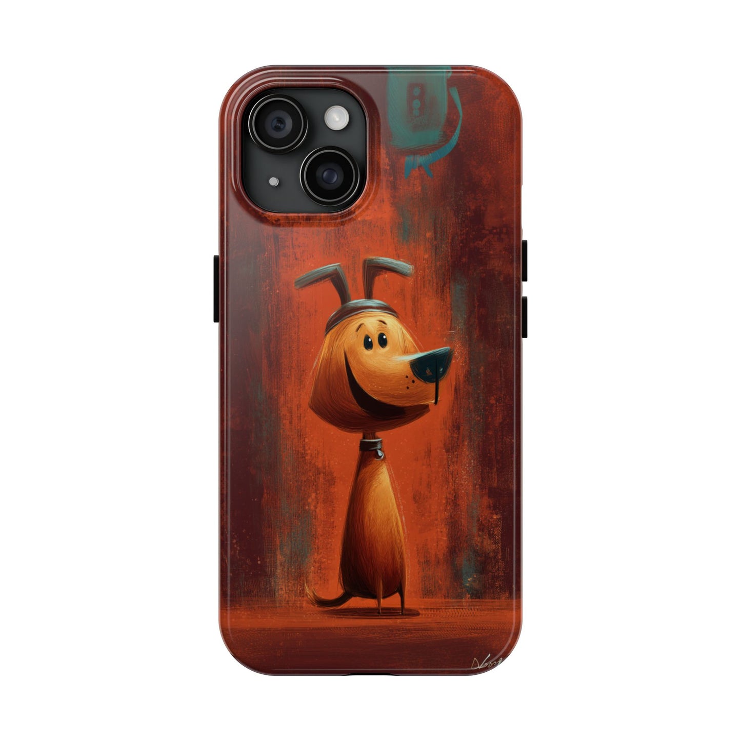 Playful Dog Art Tough Phone Case - Perfect for Pet Lovers