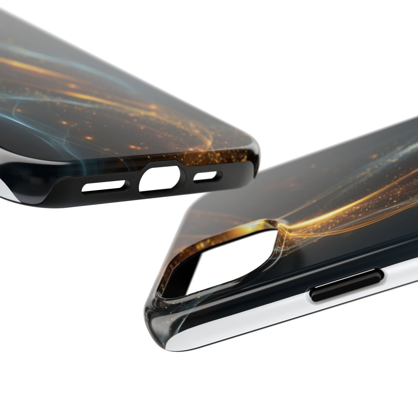 Stylish Tough Phone Case with Elegant Swirl Design