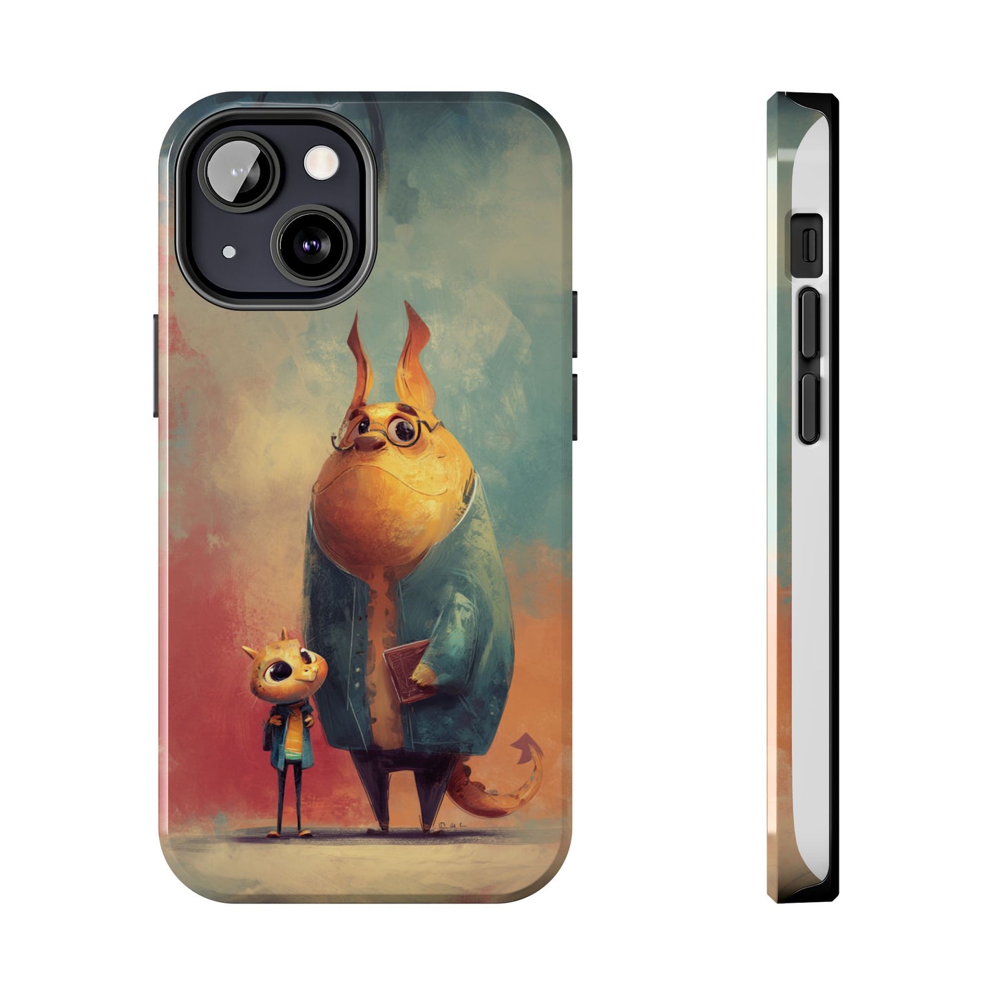 Animal Art Tough Phone Cases, Cute Character Phone Protector, Unique Cartoon Phone Cover, Fun Gift for Kids, Birthday or Holiday Present