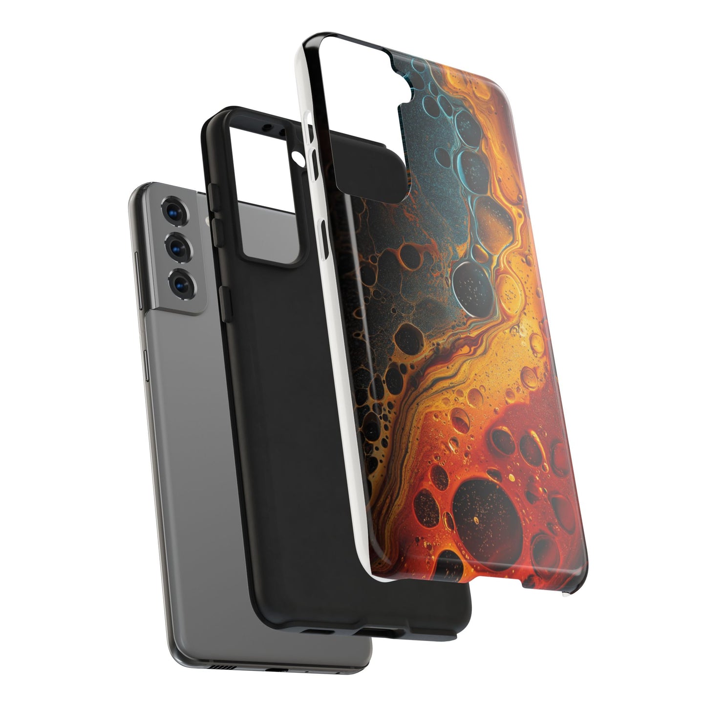 Abstract Lava Tough Phone Case - Vibrant Protective Cover for Adventurous Souls