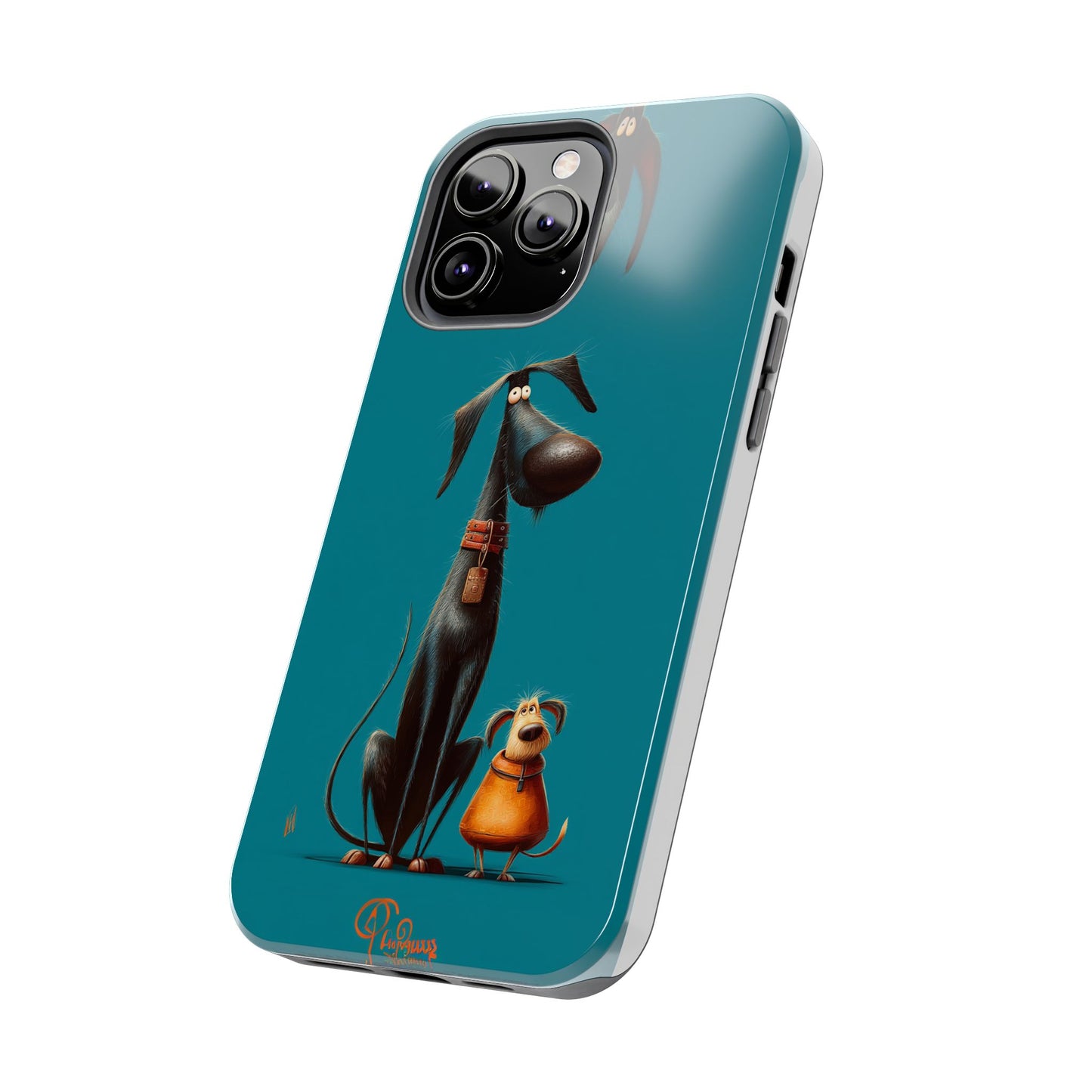 Whimsical Dog Art Tough Phone Case - Durable Protection for Pet Lovers