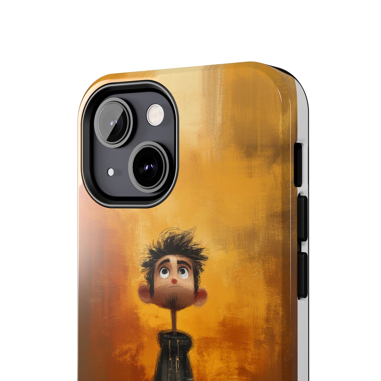 Unique Tough Phone Cases with Artistic Boy Design - Perfect for Kids and Teens
