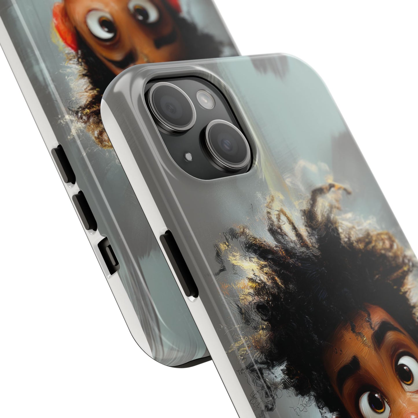 Artistic Tough Phone Case - Unique Design with Character - Great Gift Idea