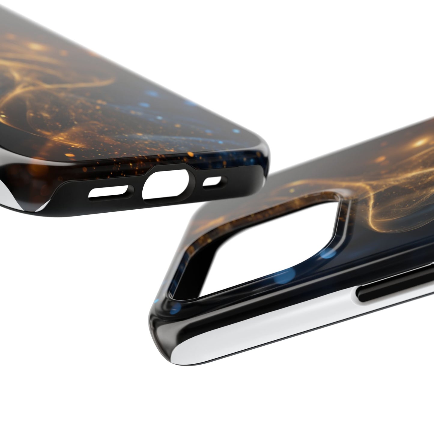 Stylish Tough Phone Cases with Sparkling Swirls Design