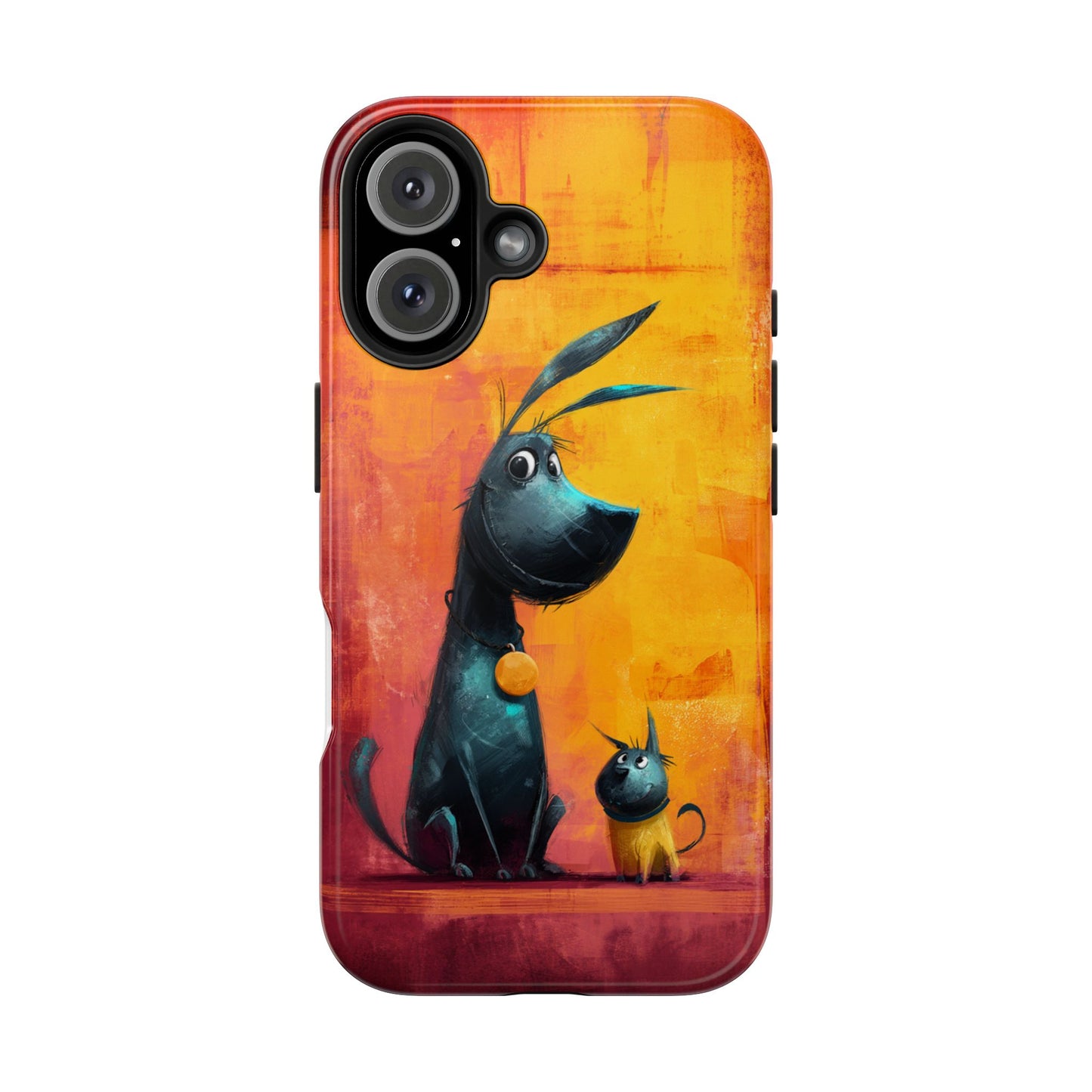 Colorful Dog & Cat Tough Phone Case – Fun Pet Lover Accessory