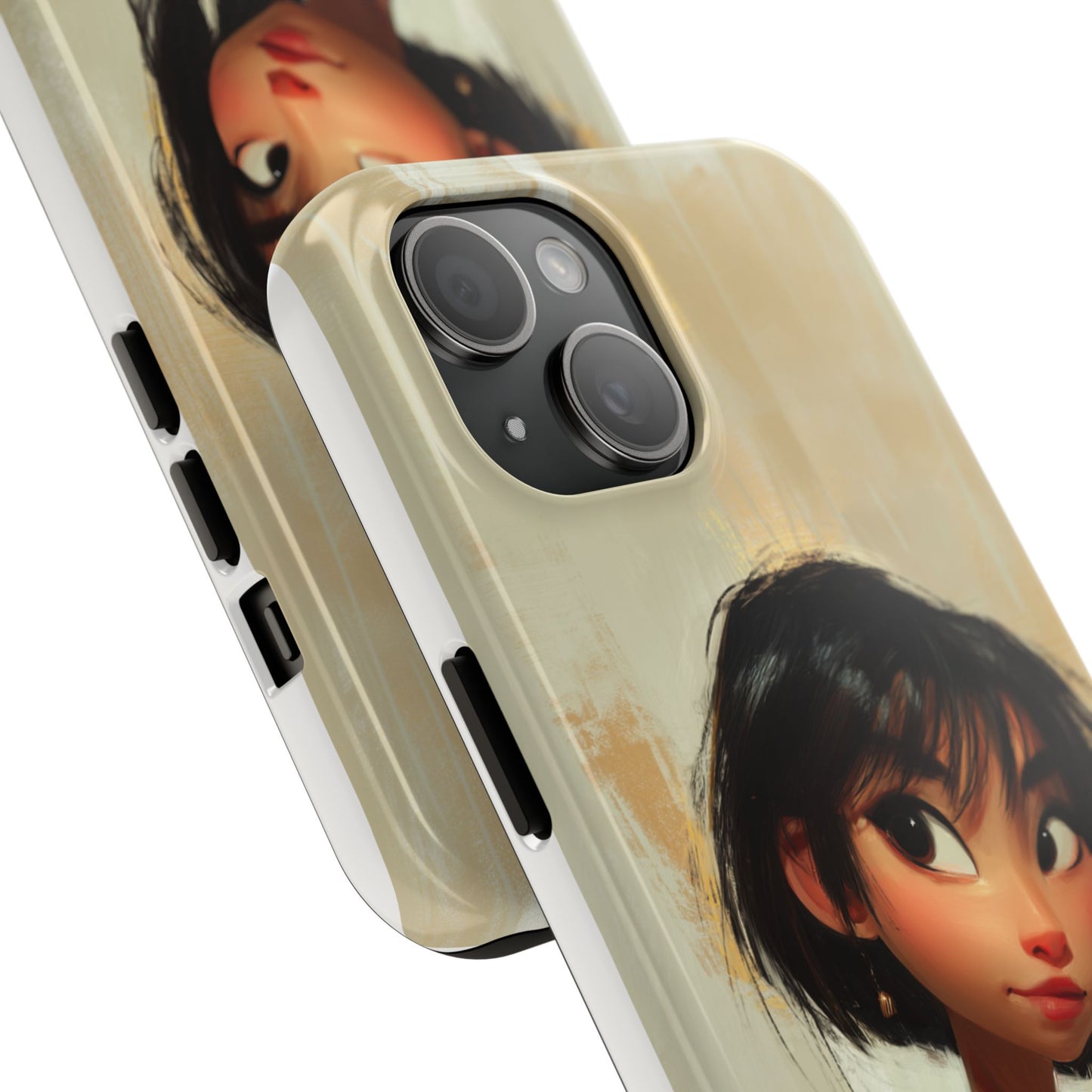 Artistic Tough Phone Case - Cute Character Design for Kids and Teens