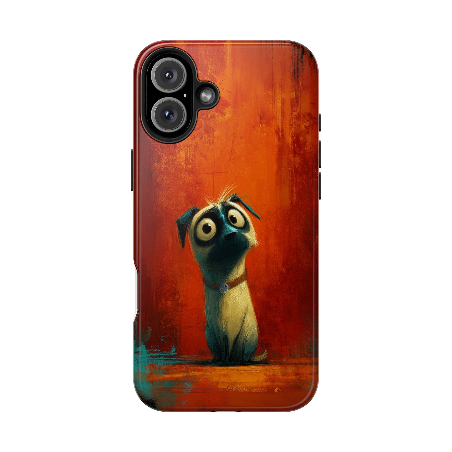 Whimsical Dog Art Tough Phone Case - Durable Protection for Pet Lovers