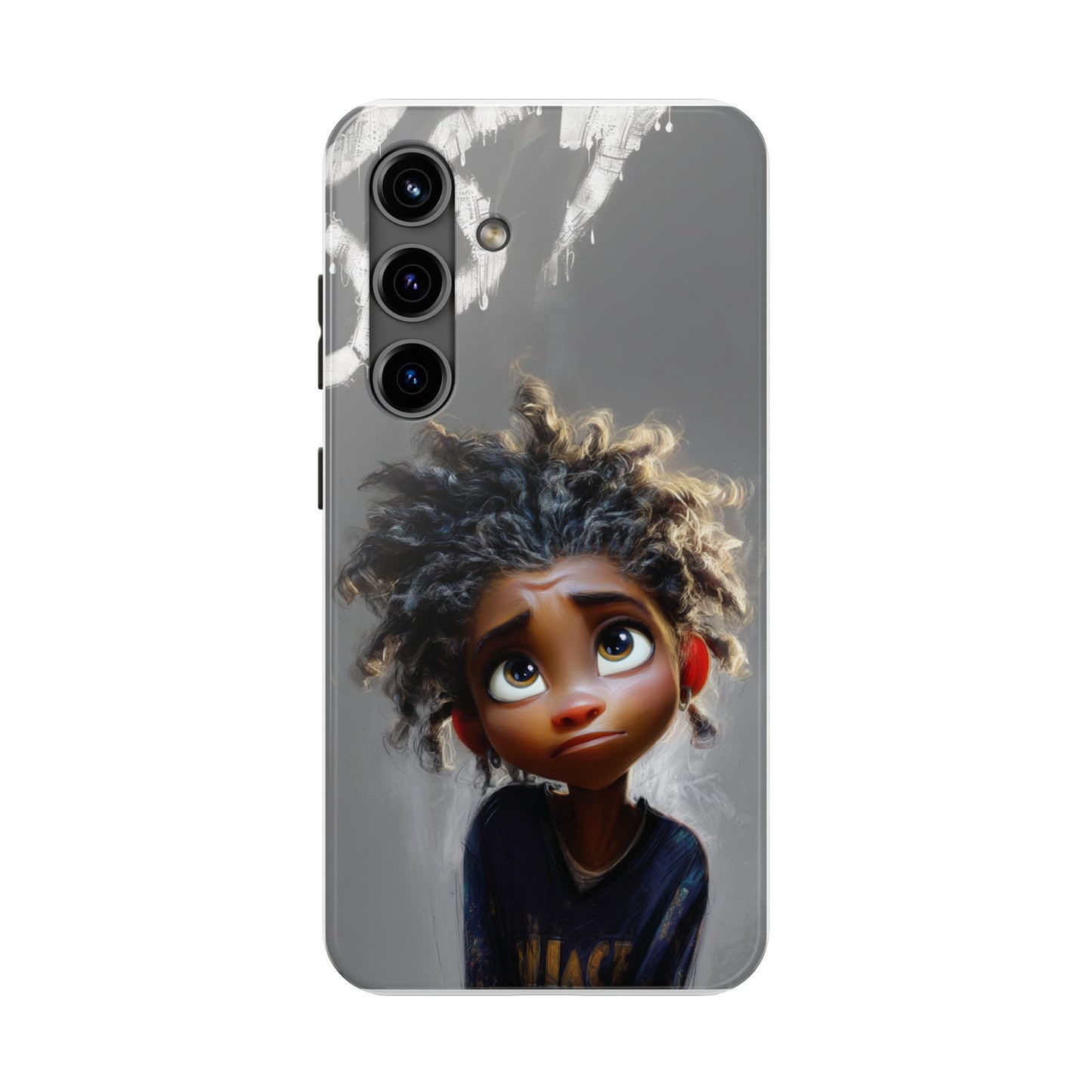 Whimsical Tough Phone Case - Artistic Design for Kids and Tweens