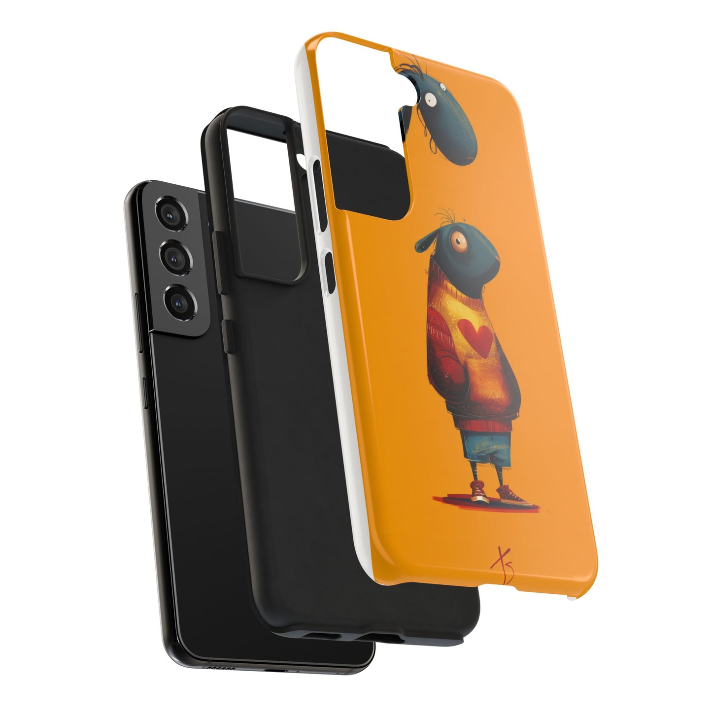 Cute Cartoon Tough Phone Case - Whimsical Sheep Design