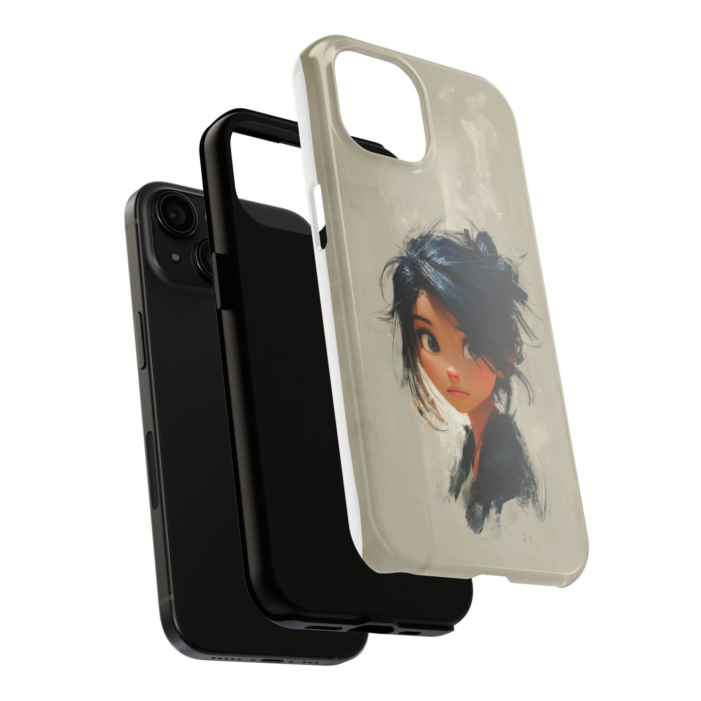 Artistic Tough Phone Case – Unique Portrait Design for Creatives