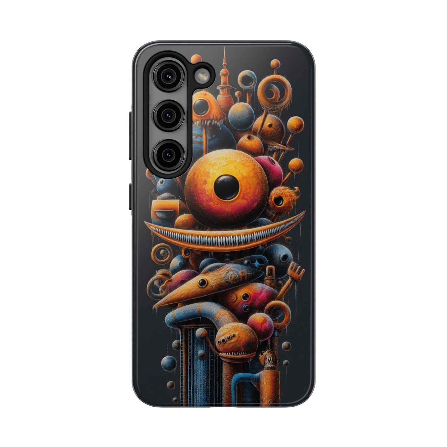 Unique Tough Phone Case with Abstract Art Design