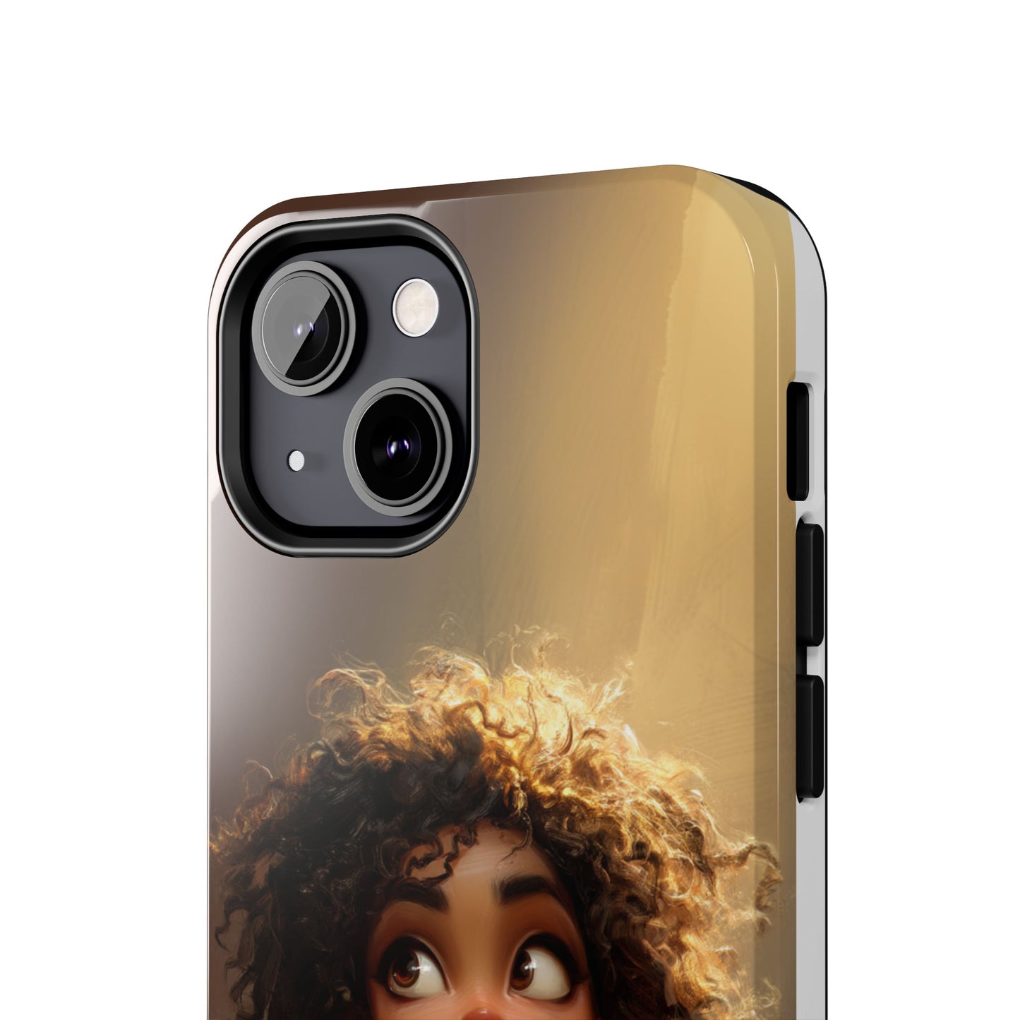 Artistic Tough Phone Case with Whimsical Character Design
