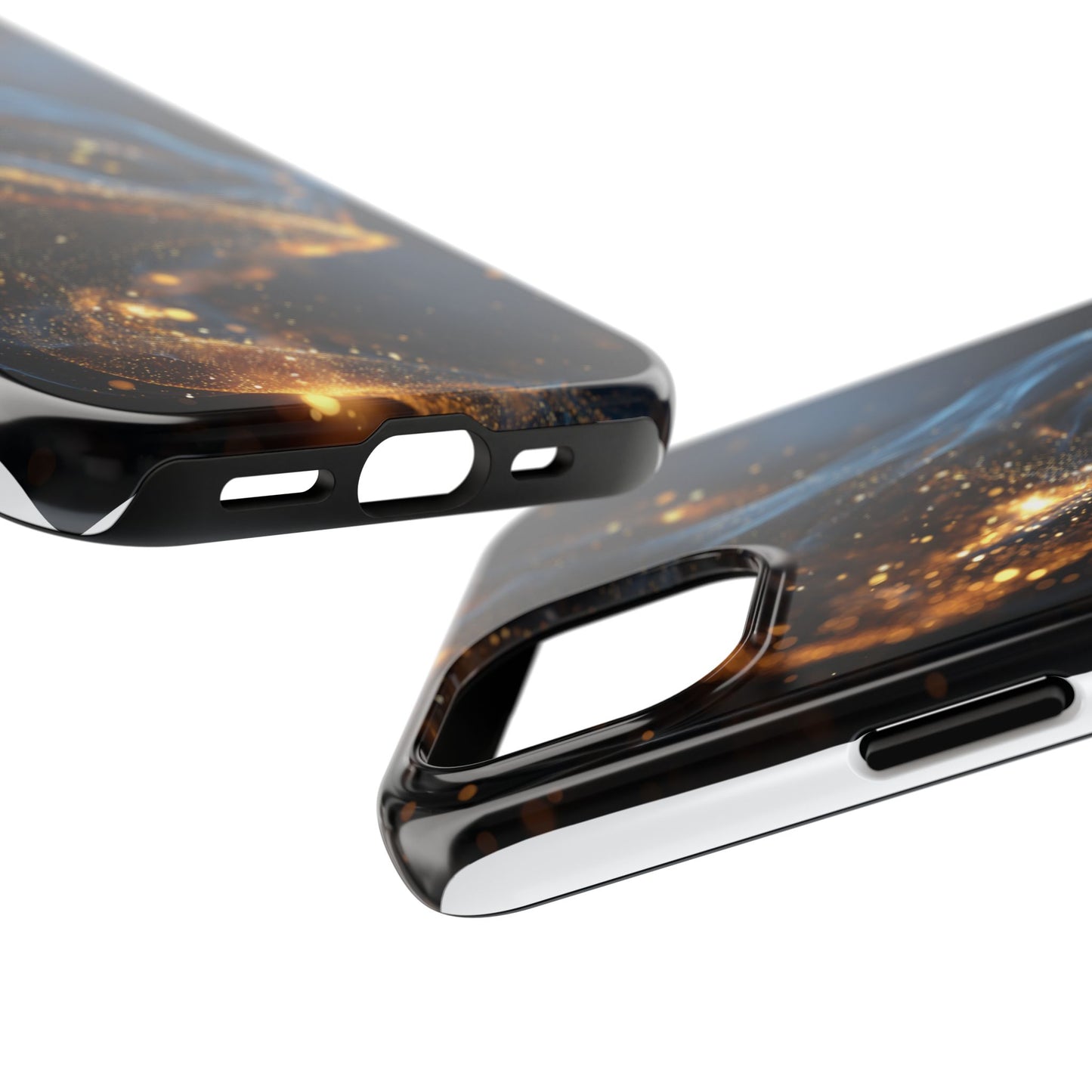 Elegant Gold Swirl Tough Phone Case – Durable & Stylish Protection for Your Device