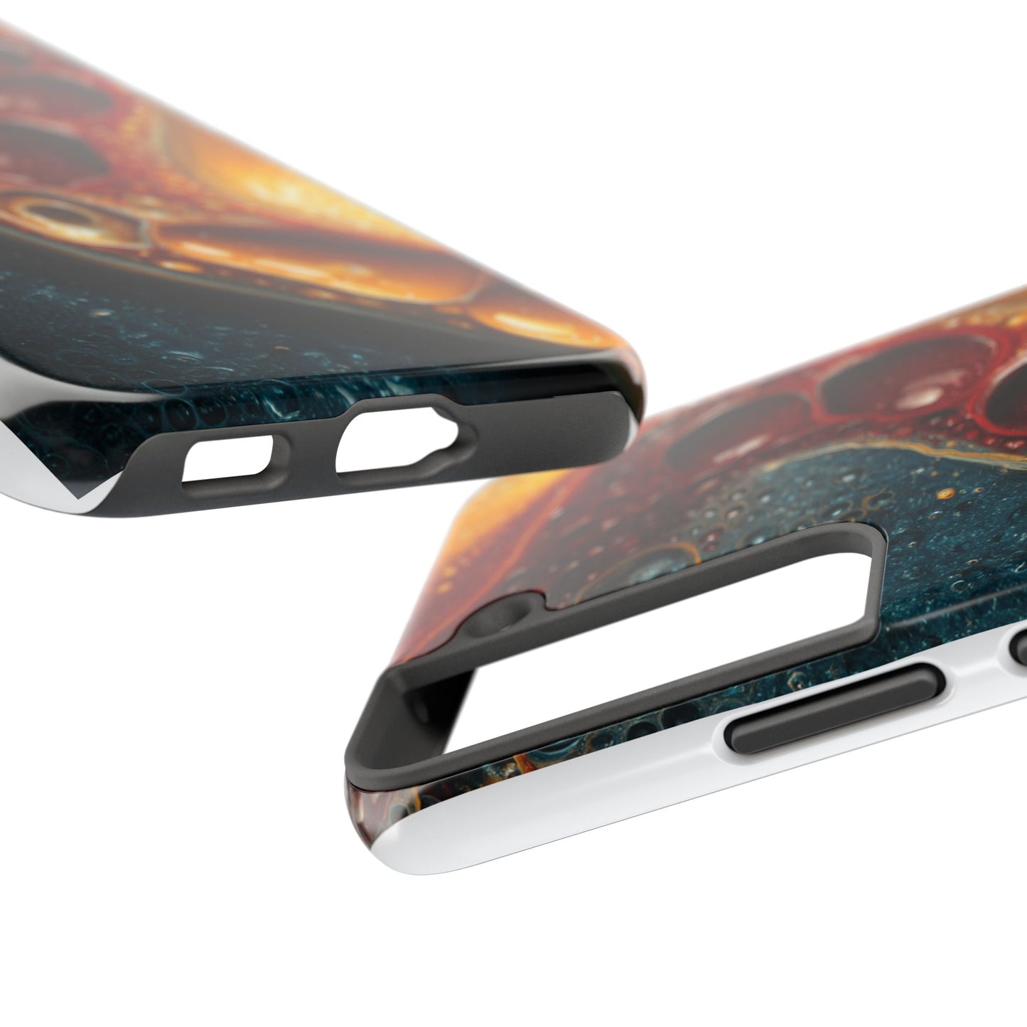 Artistic Tough Phone Case - Vibrant Fluid Design