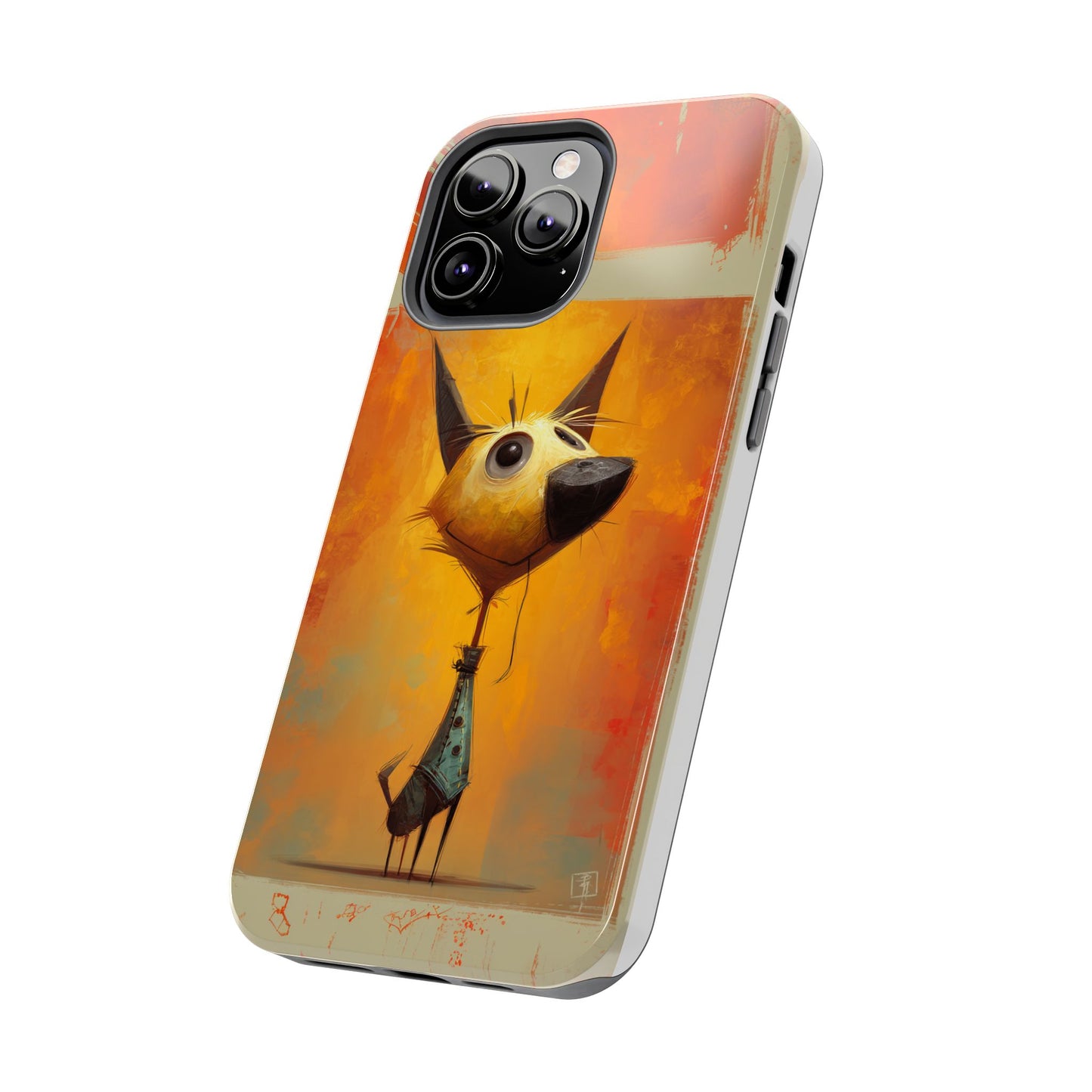 Whimsical Dog Art Tough Phone Case - Fun & Stylish Pet Lover Gift
