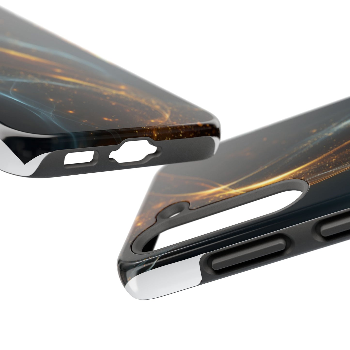 Stylish Tough Phone Case with Elegant Swirl Design