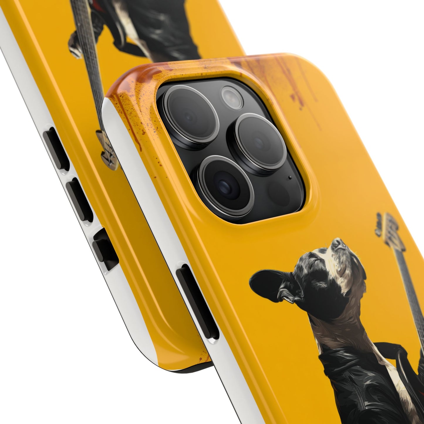 Rock Star Dog with Guitar Tough Phone Case – Wearable Art for Pet & Music Enthusiasts