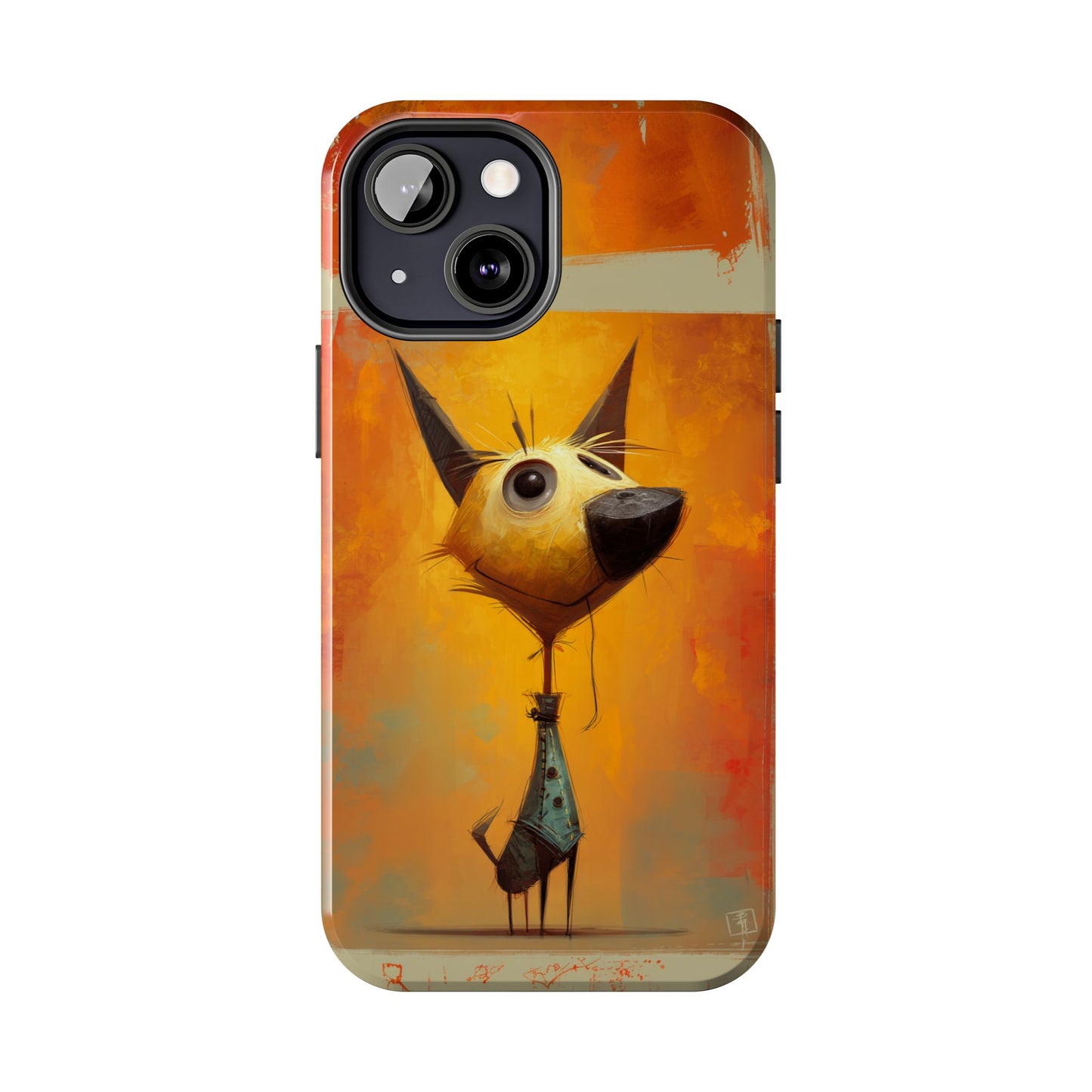 Whimsical Dog Art Tough Phone Case - Fun & Stylish Pet Lover Gift