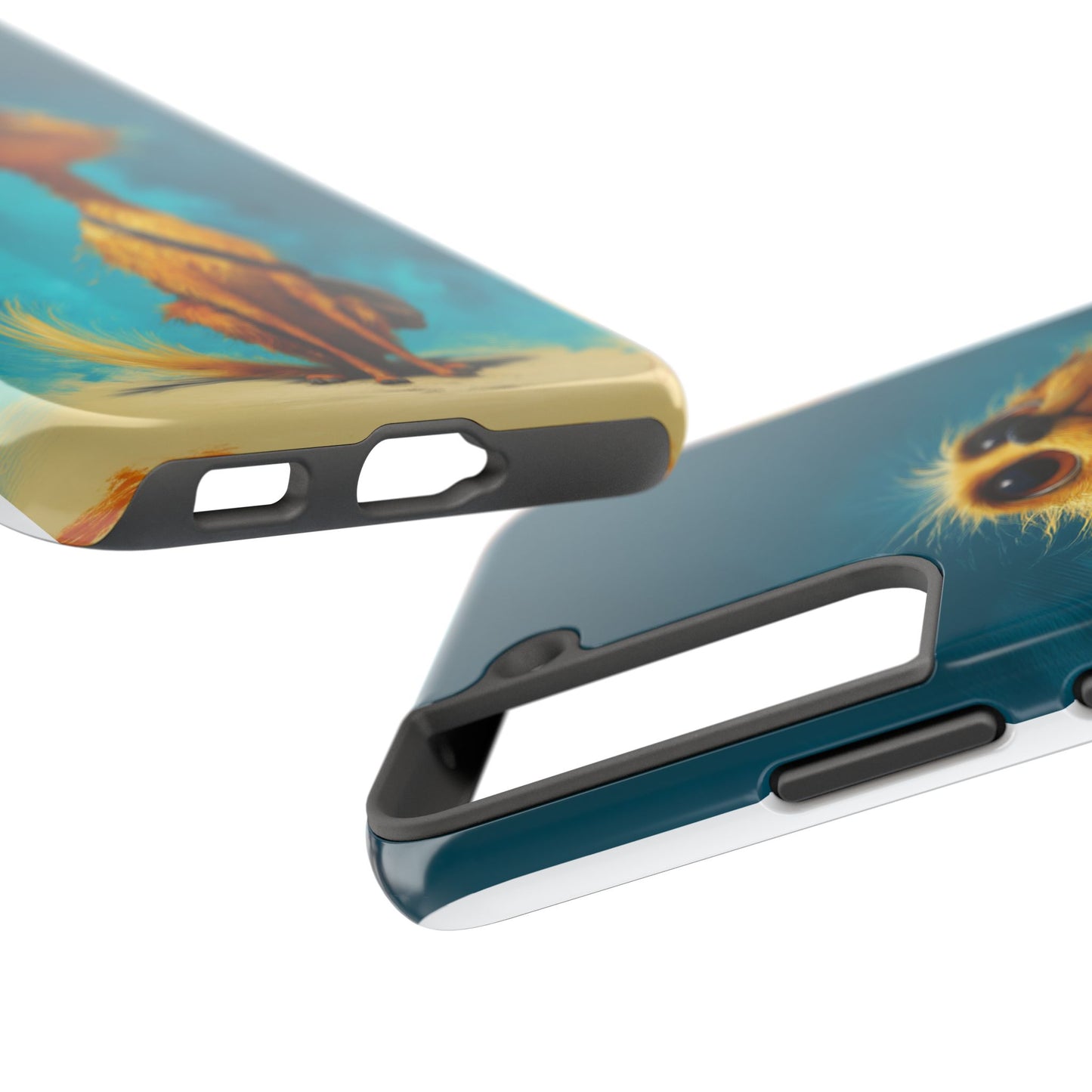 Whimsical Dog Art Tough Phone Case - Durable and Stylish Protection for Pet Lovers