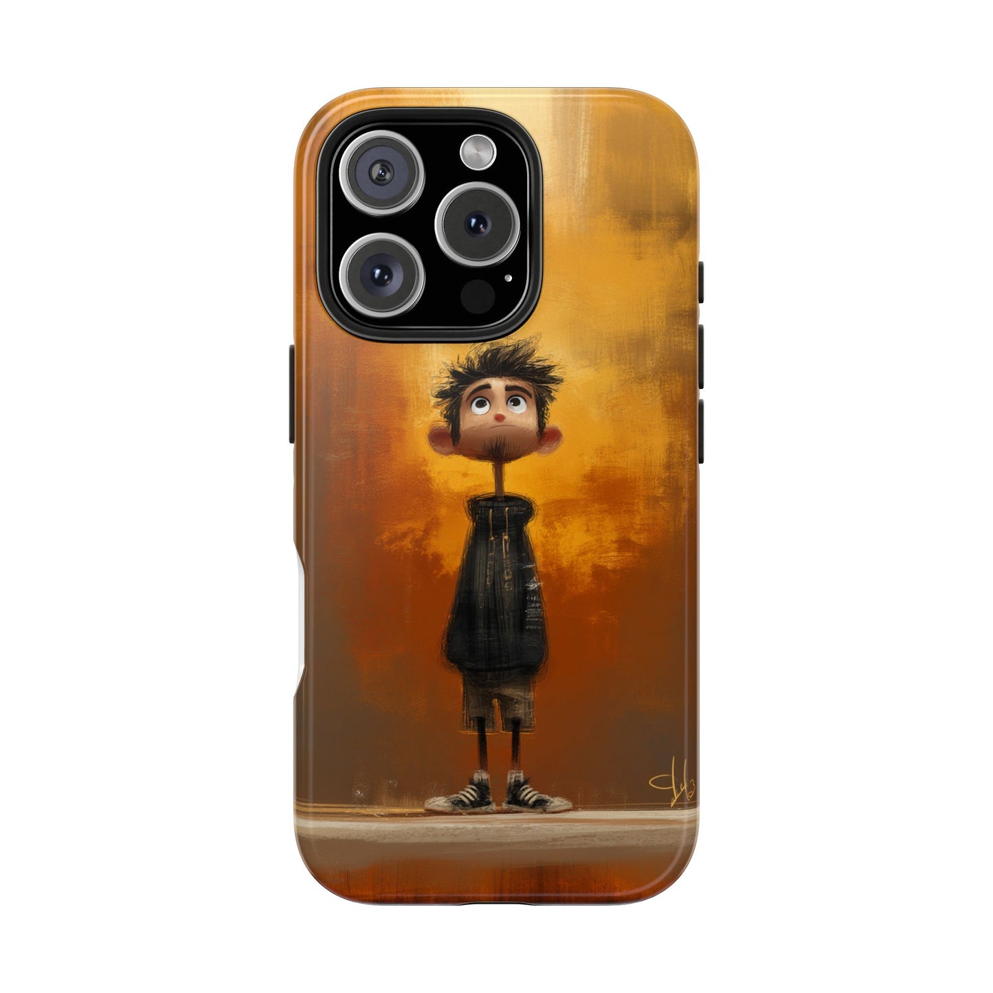 Unique Tough Phone Cases with Artistic Boy Design - Perfect for Kids and Teens