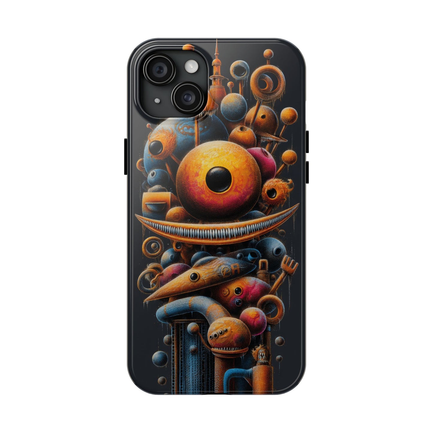 Unique Tough Phone Case with Abstract Art Design