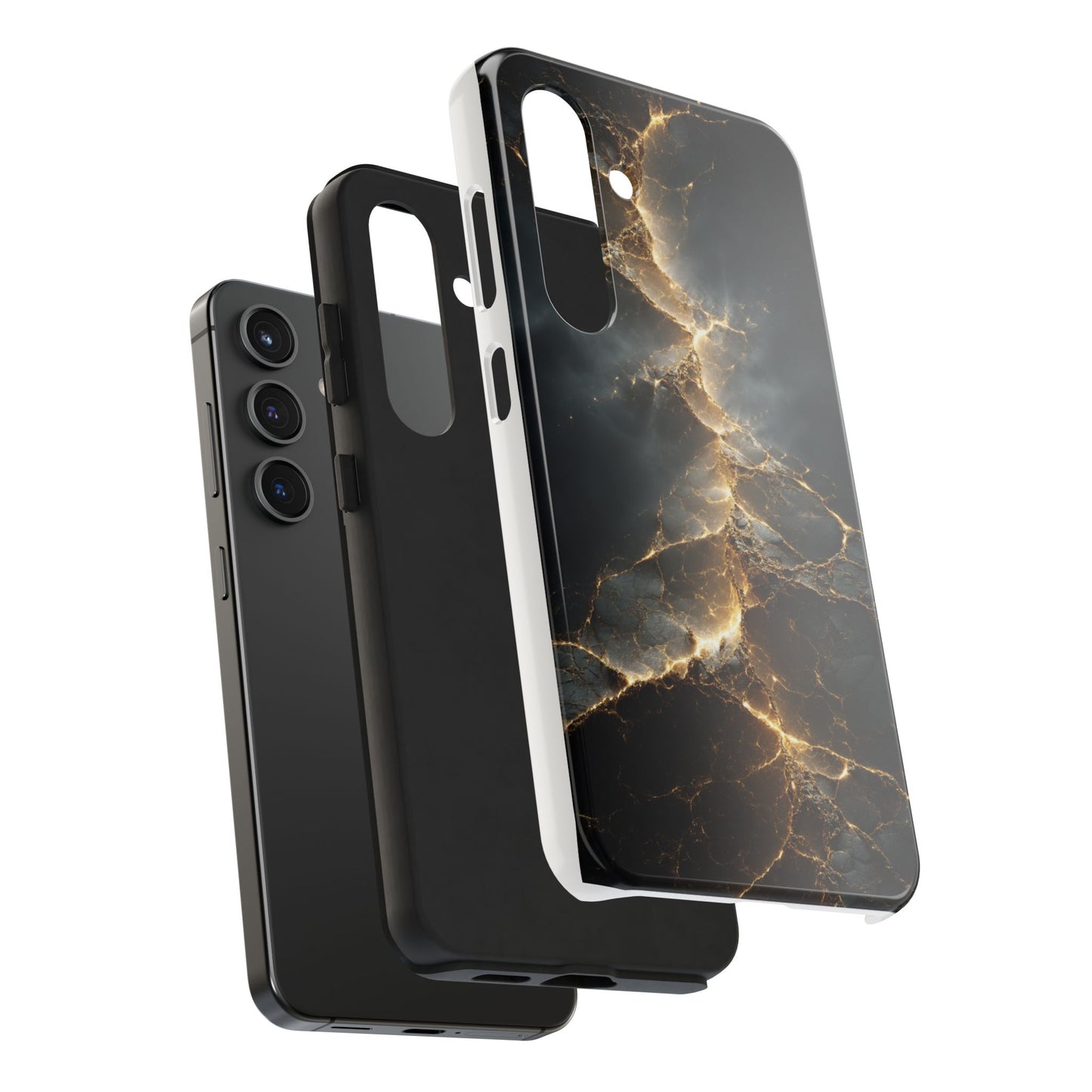 Majestic Marble Phone Case - Tough Protective Cover with Gold Veins