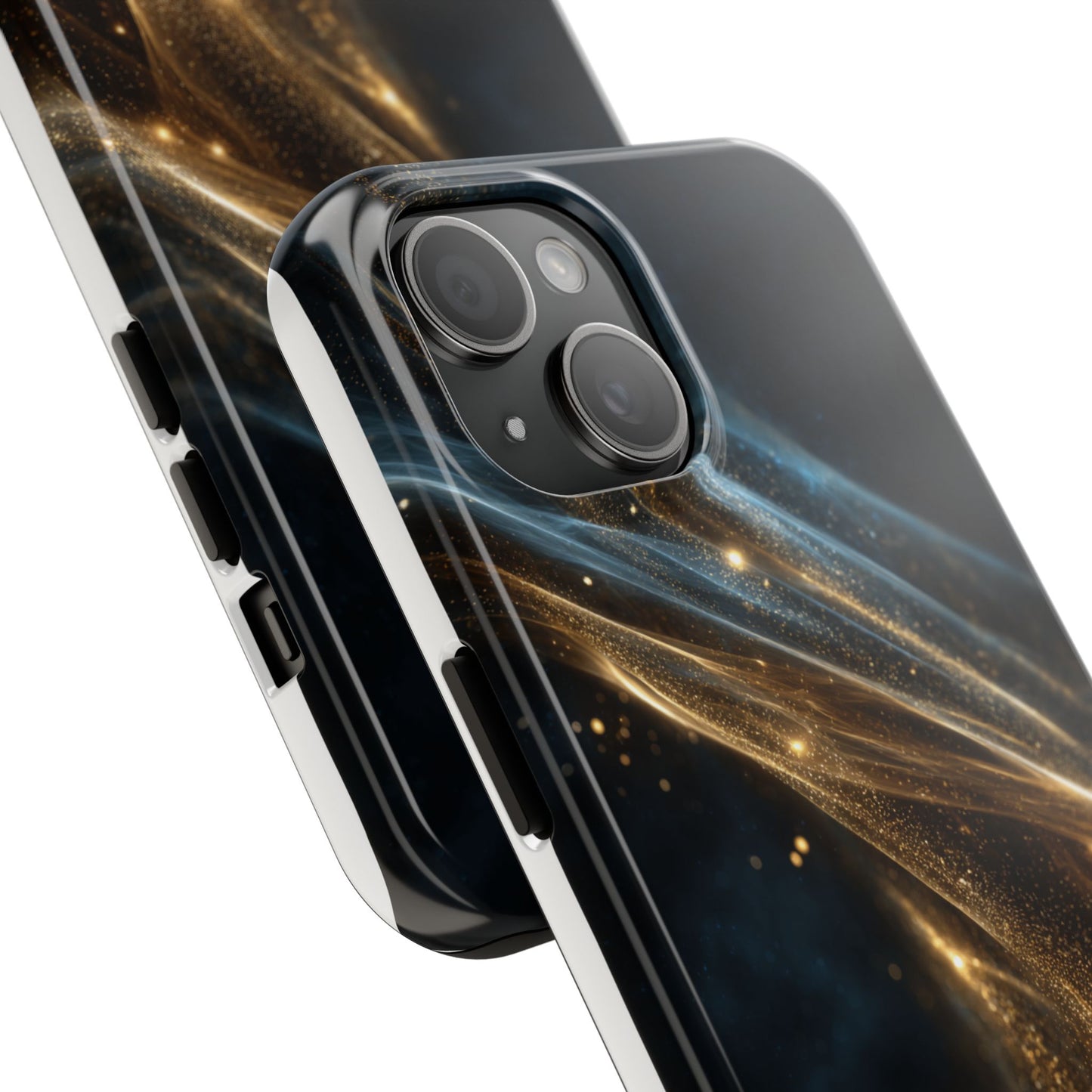 Stunning Gold Swirl Tough Phone Case - Stylish Protection with Elegance