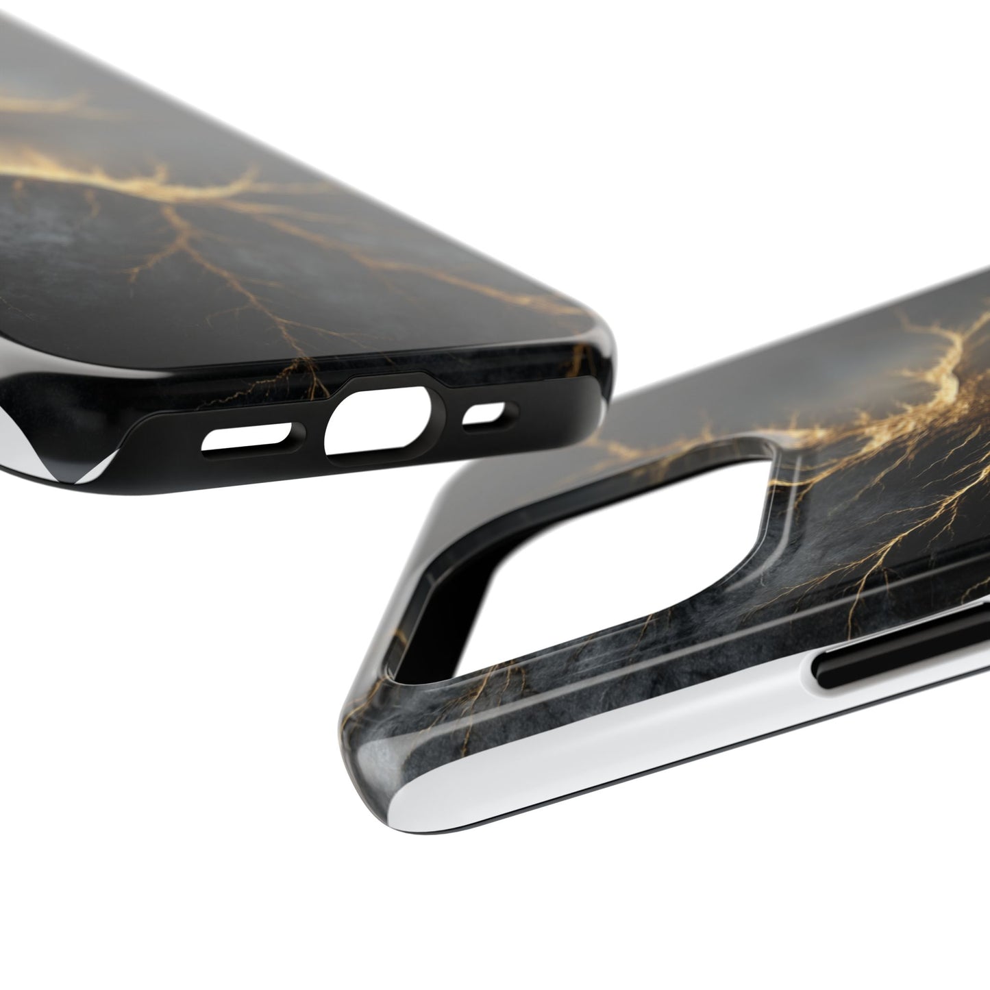 Electric Lightning Tough Phone Case - Durable Protection with Striking Design