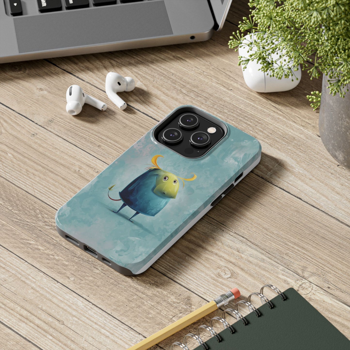 Cute Cartoon Bull Tough Phone Case - Durable & Fun Protection